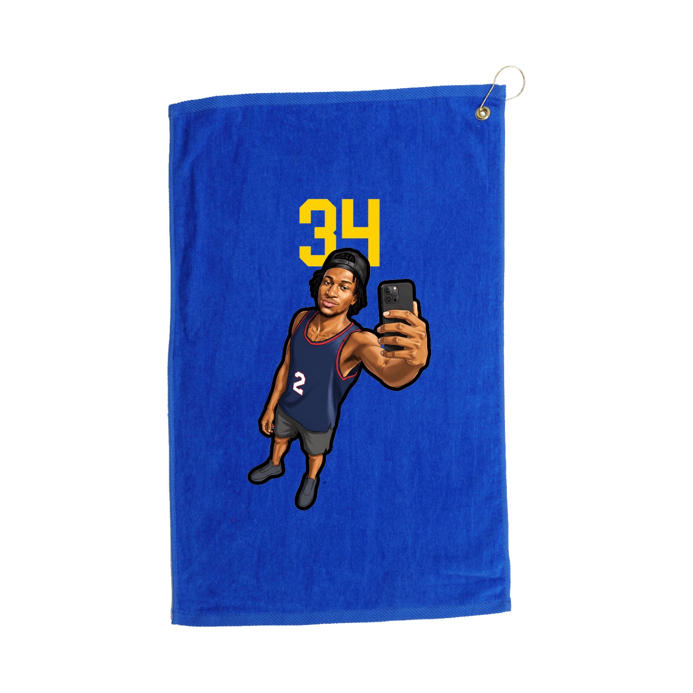 Golf Towel — Number Top in Royal