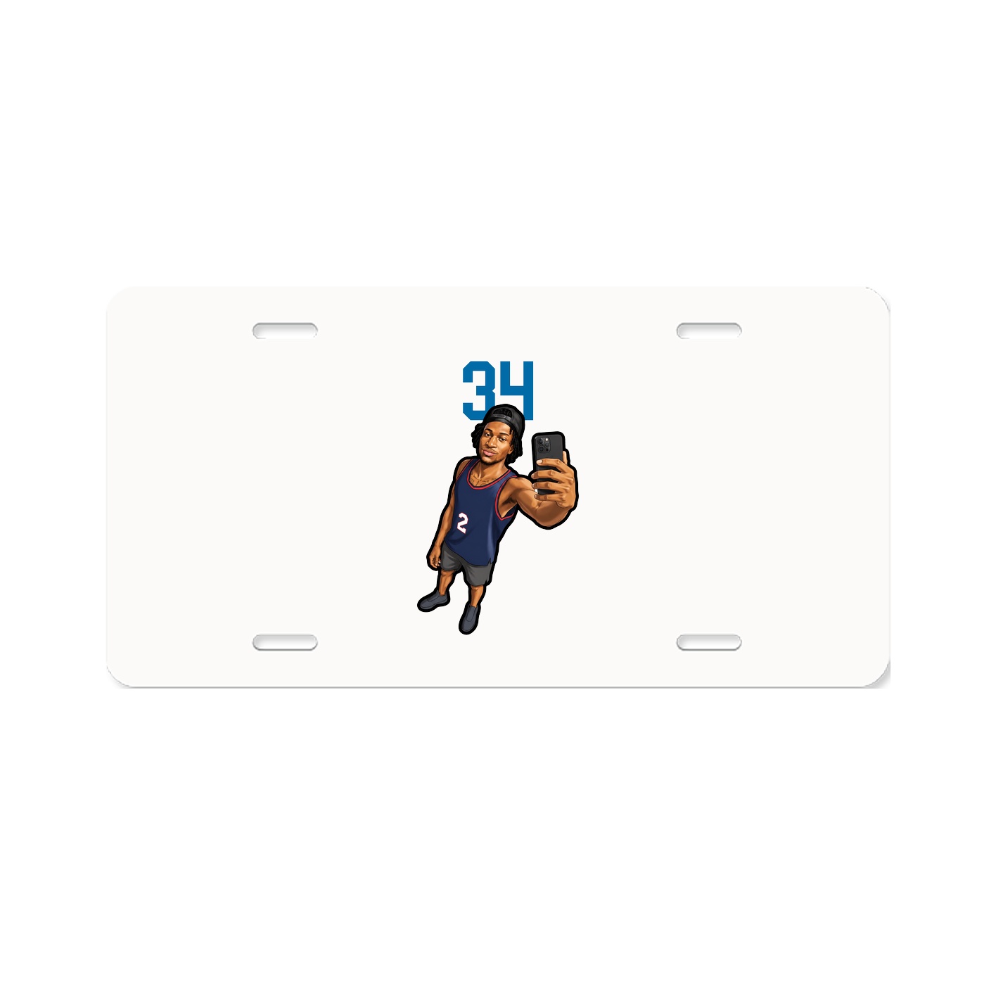 License Plate — Number Top in Classic