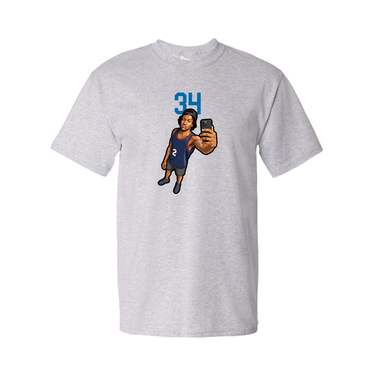 Youth Tee — Number Top in Grey