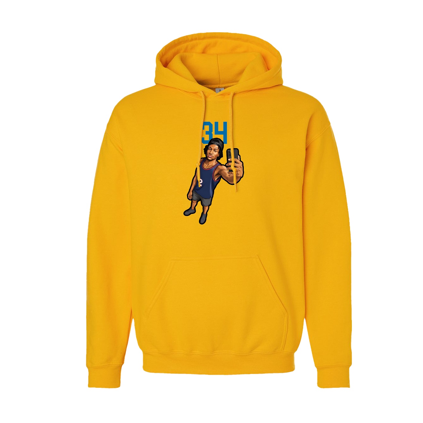 Hoodie — Number Top in Gold