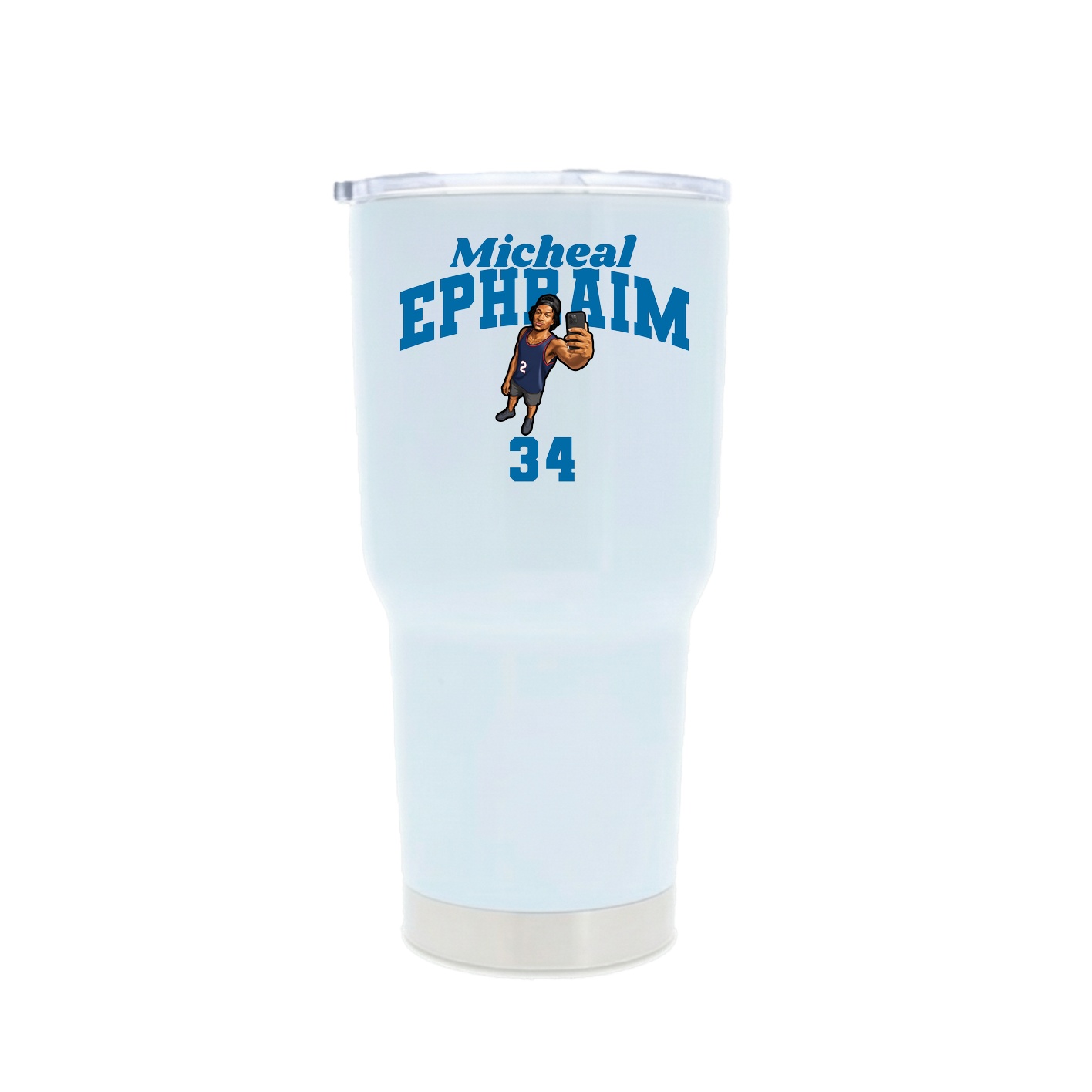 30oz Stainless Steel Tumbler — Signature Arch in White
