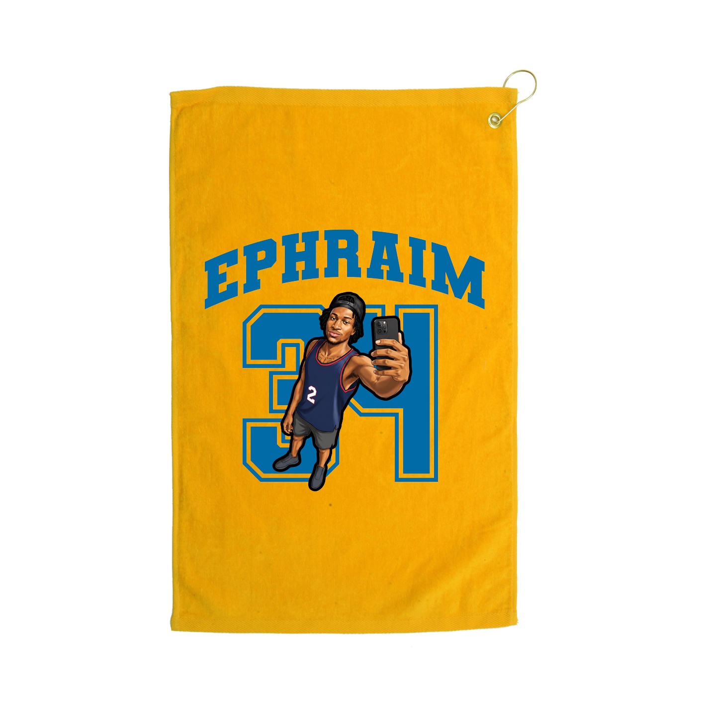 Golf Towel — Number in Gold