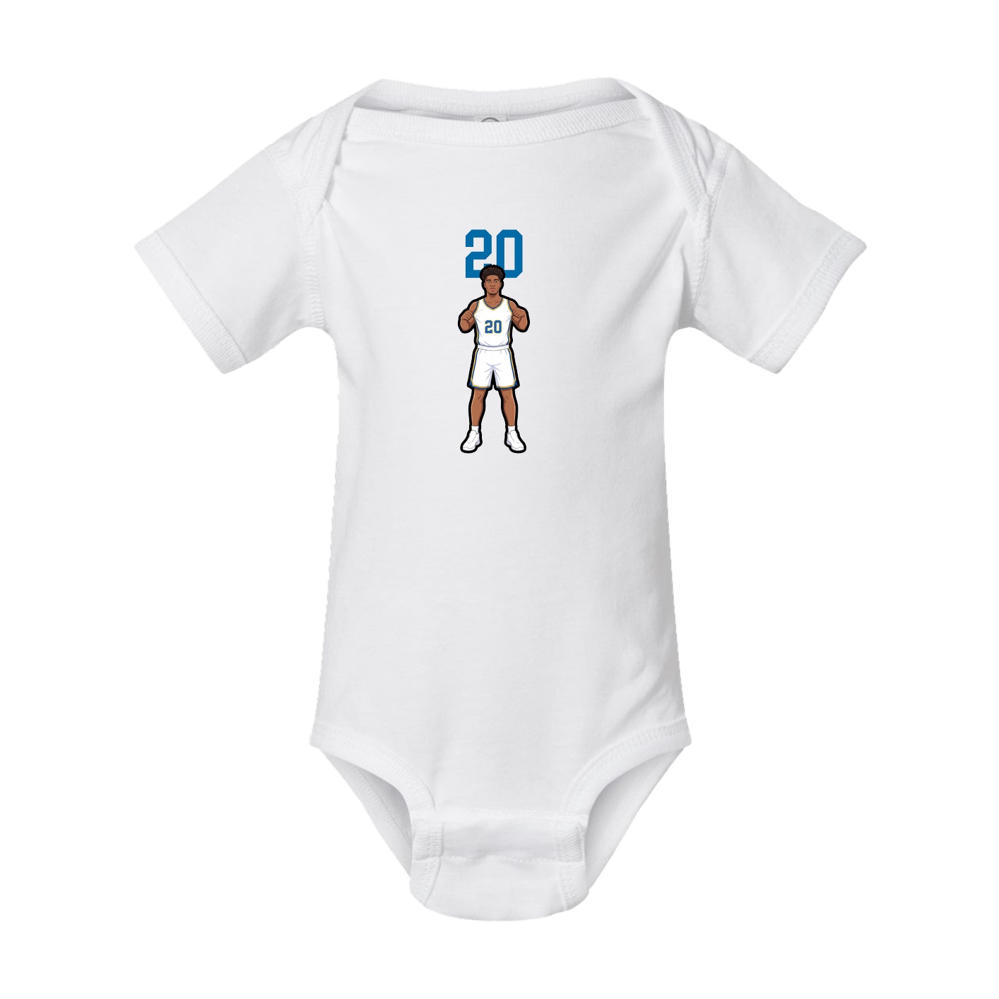 Baby Onesie — Number Top in White