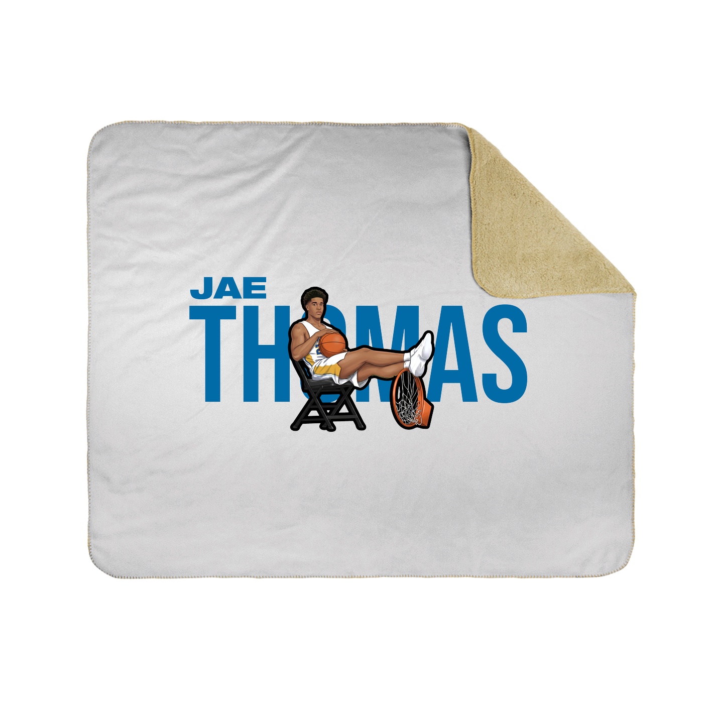 Throw Blanket — Player Name in White