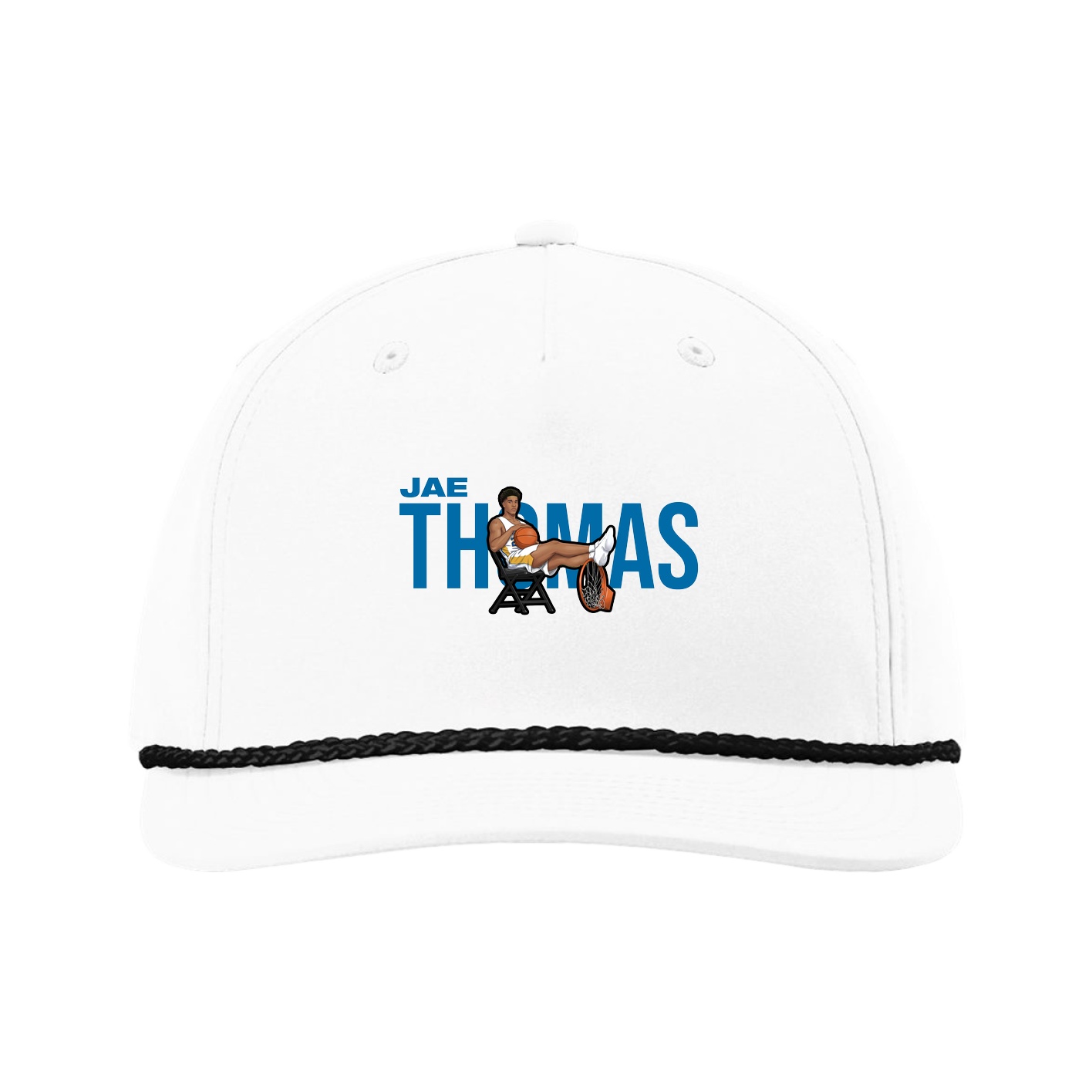 Five-Panel Classic Rope Cap — Player Name in White