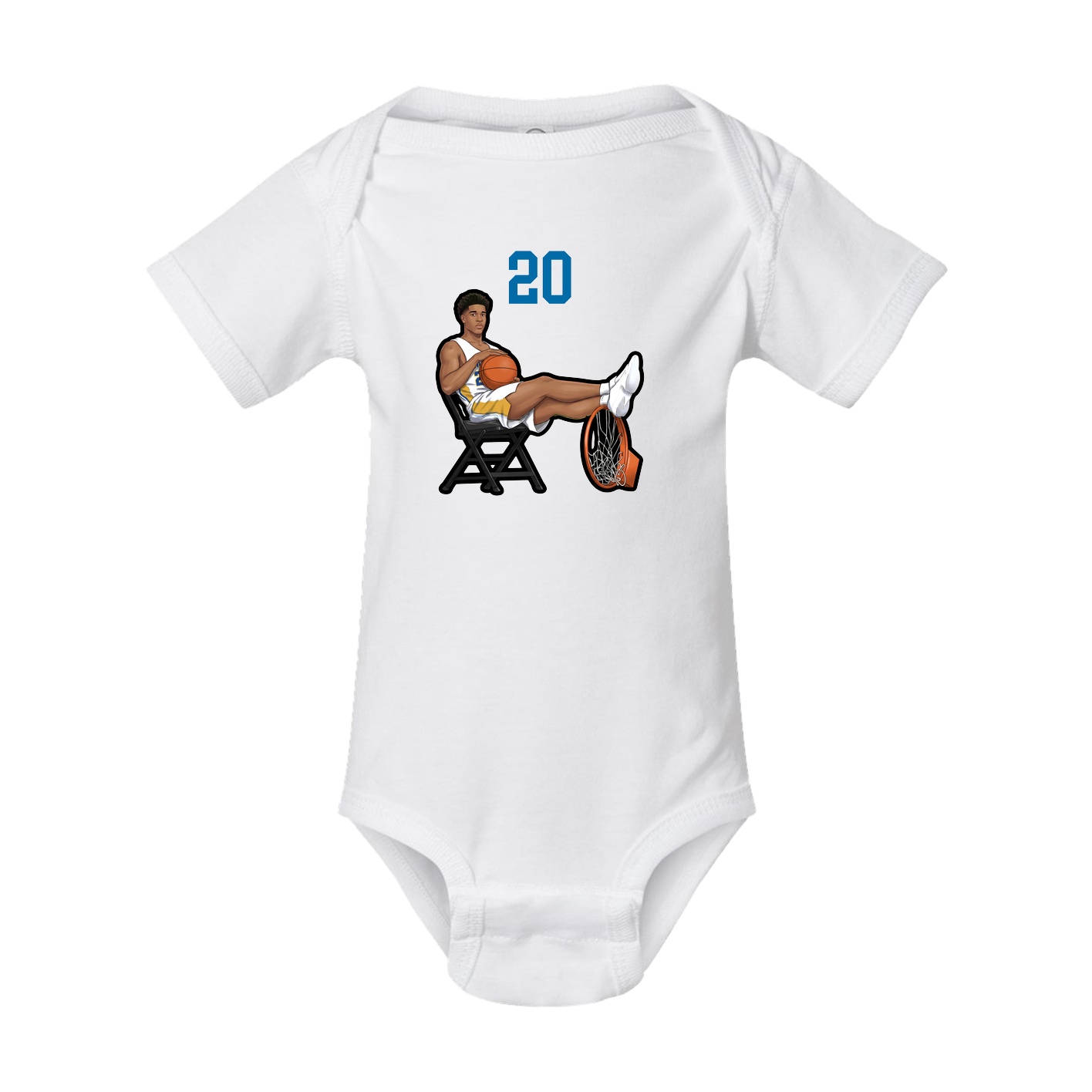 Baby Onesie — Number Top in White