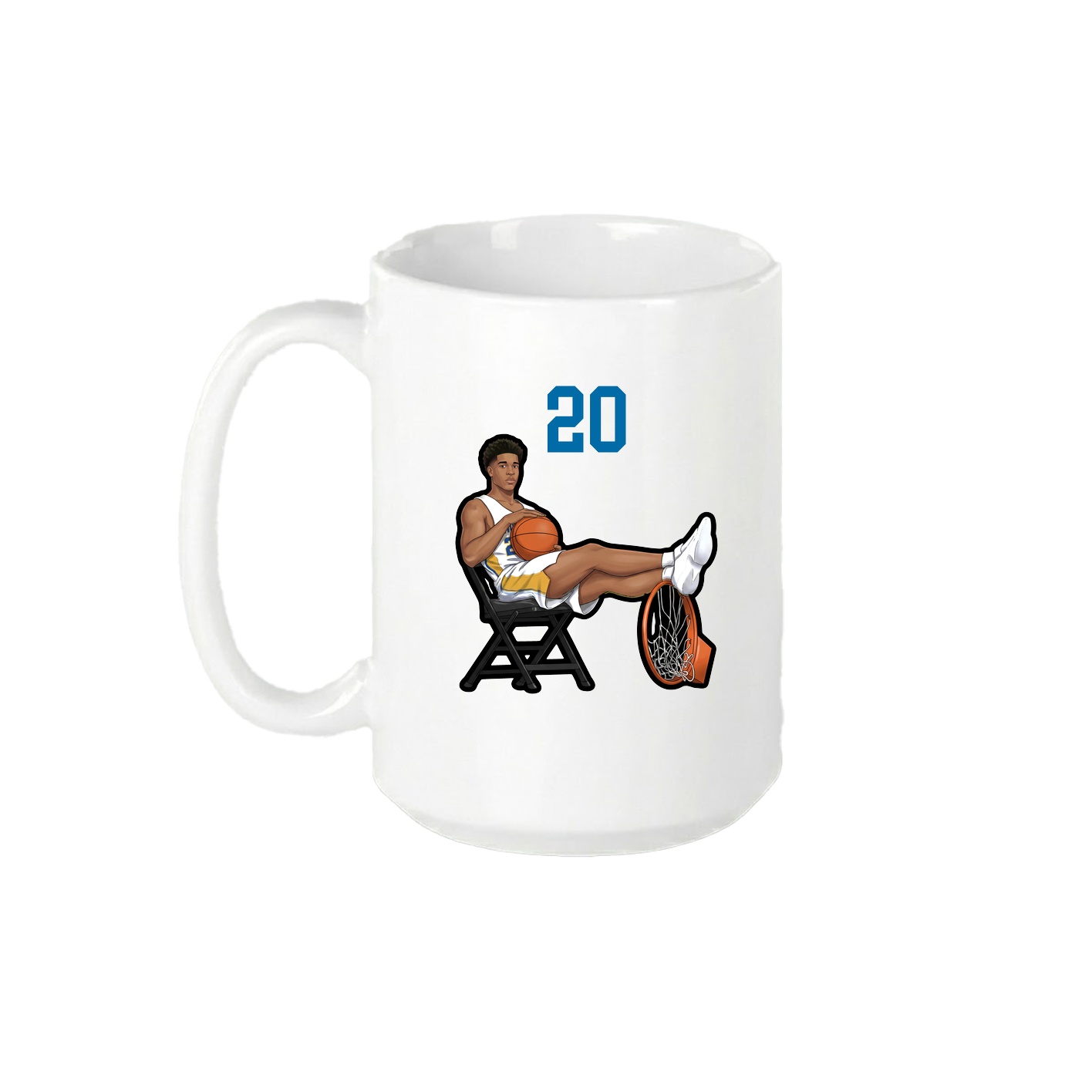 15oz Coffee Mug — Number Top in White