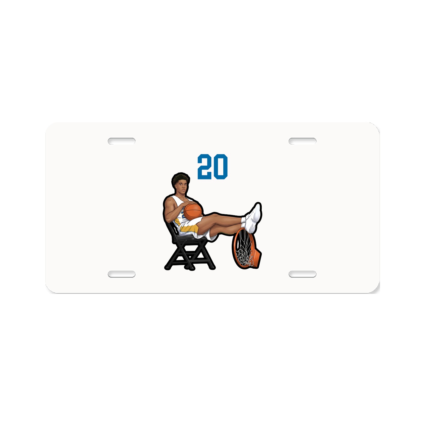 License Plate — Number Top in Classic