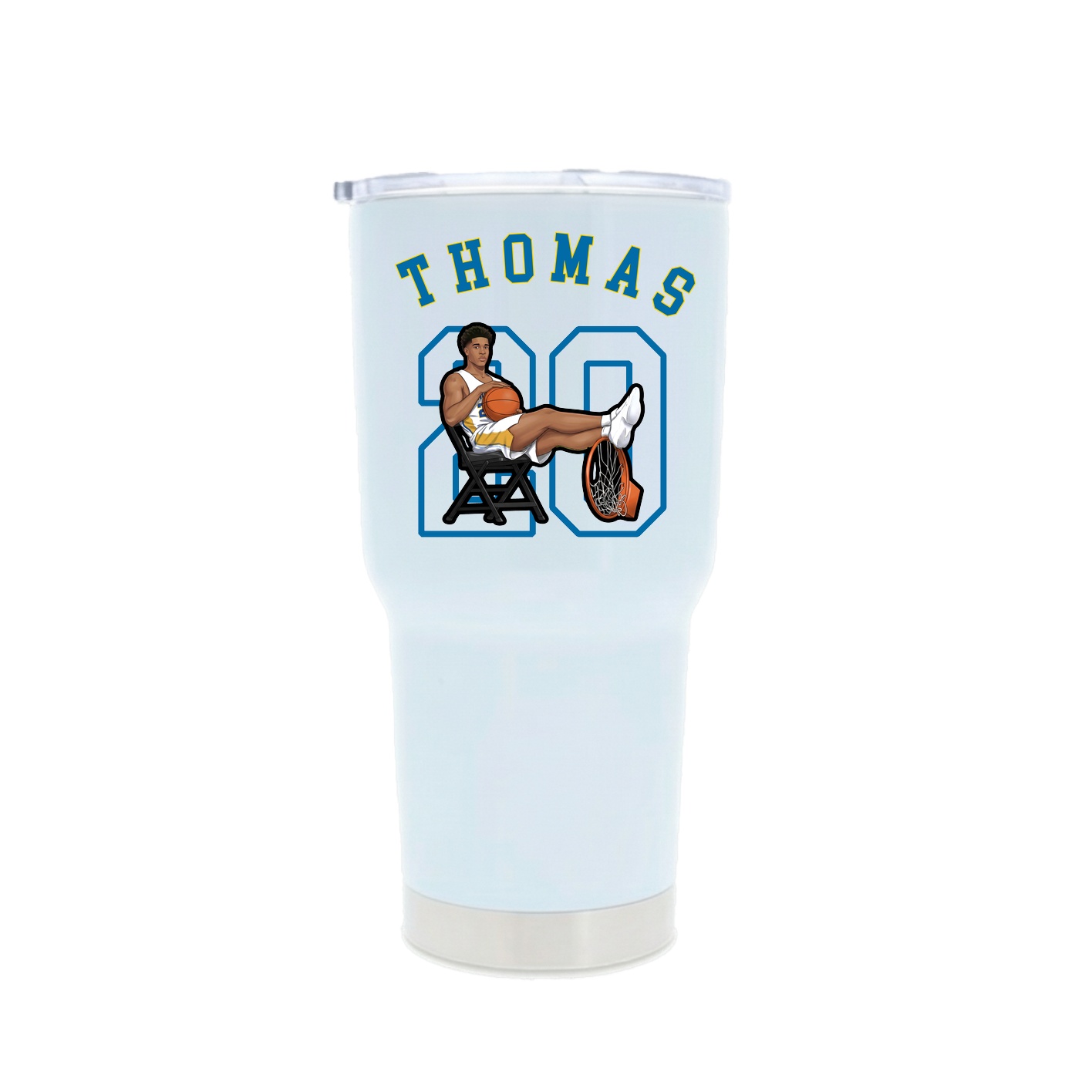30oz Stainless Steel Tumbler — Shirsey Arch in White