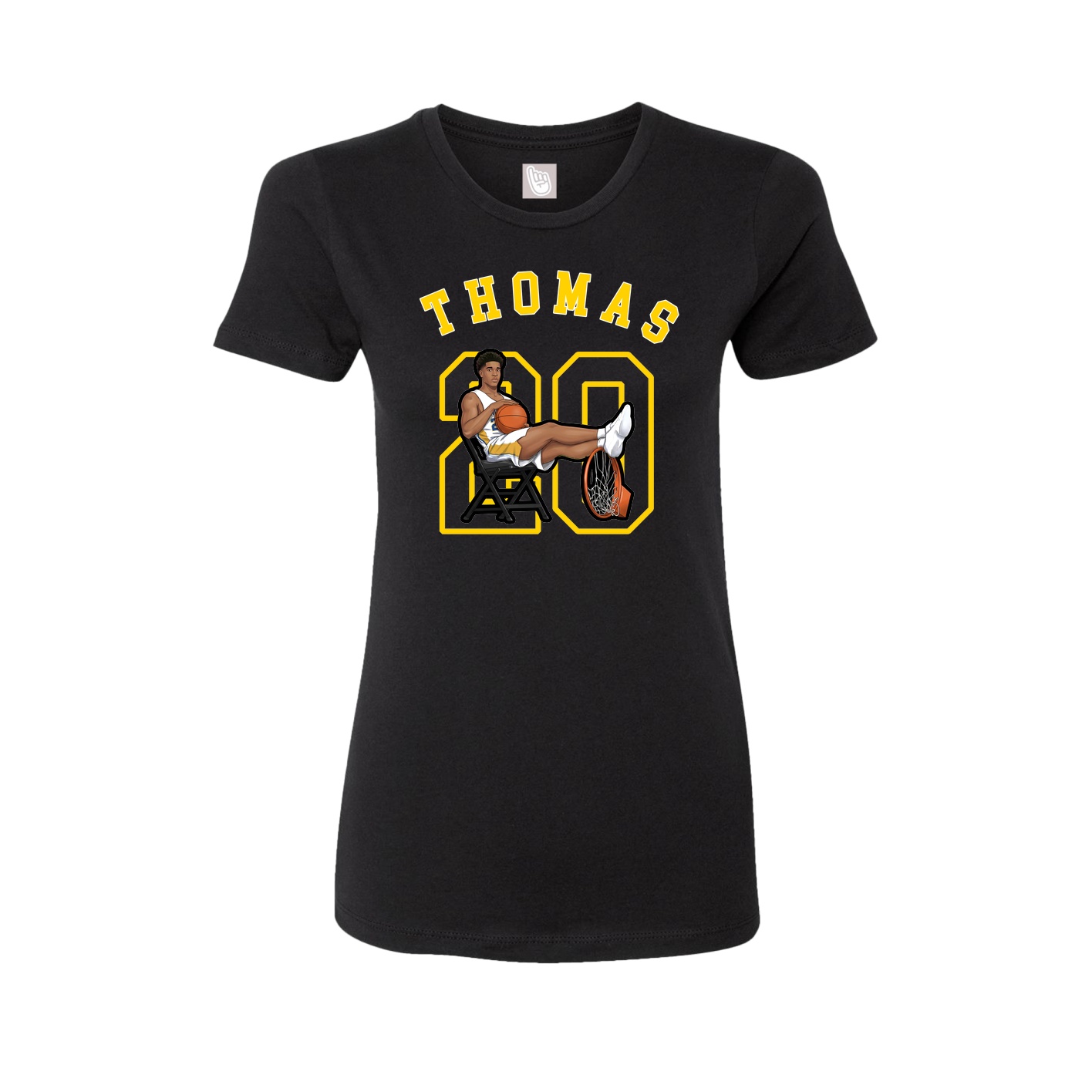 Fitted Women's Tee — Shirsey Arch in Black