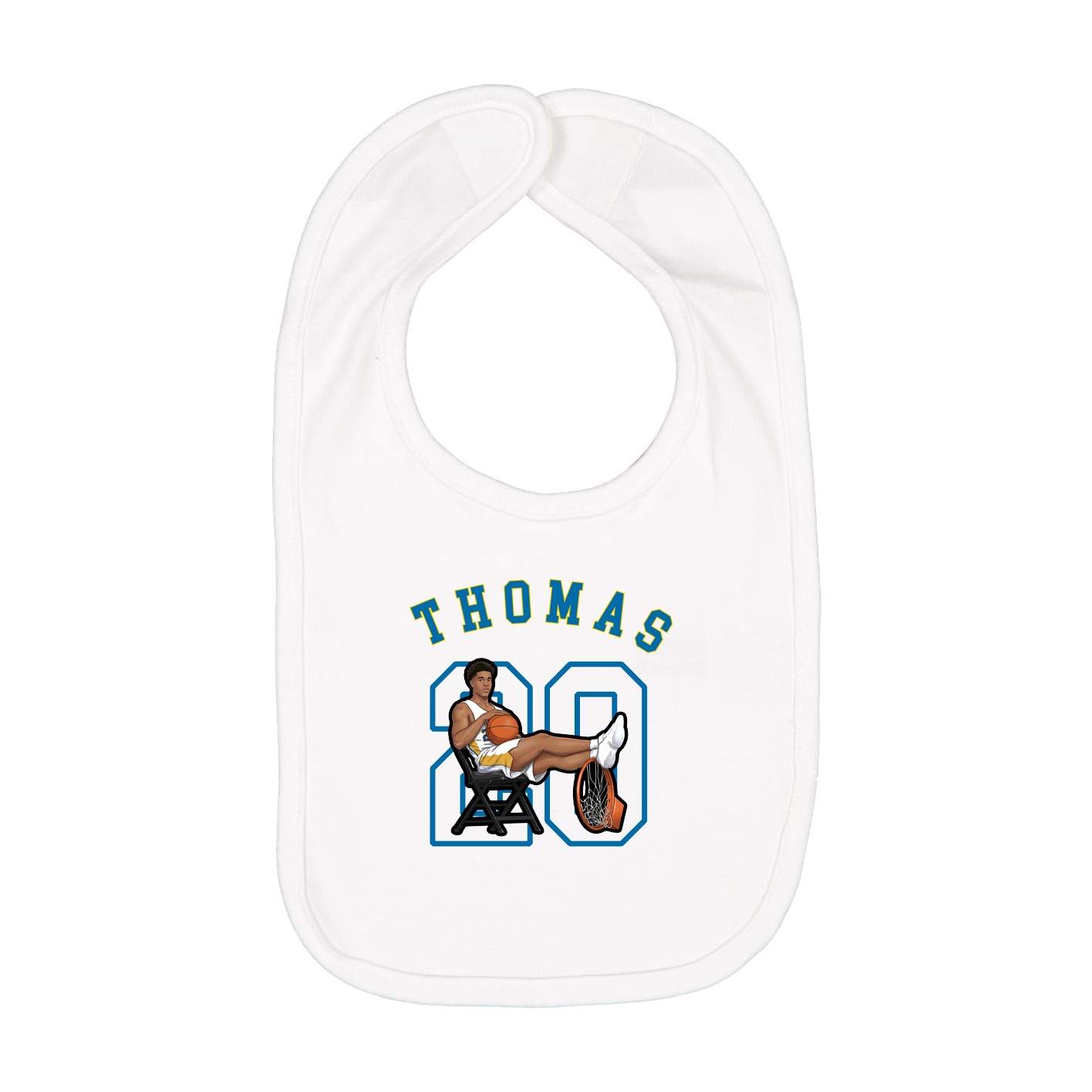 Infant Bib — Shirsey Arch in White