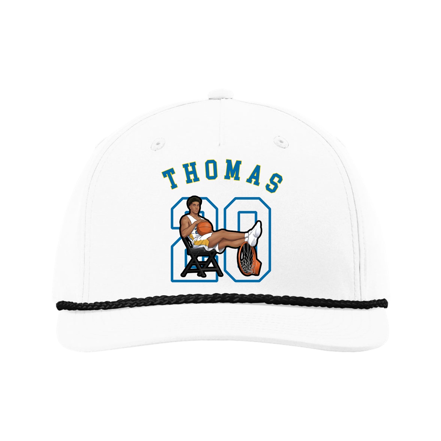 Five-Panel Classic Rope Cap — Shirsey Arch in White