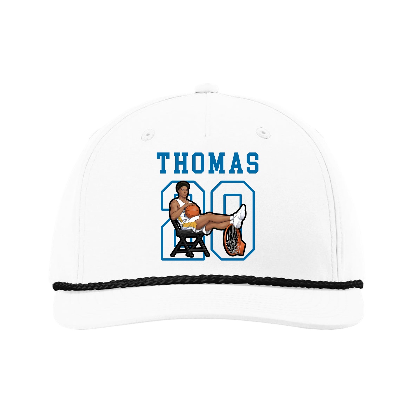 Five-Panel Classic Rope Cap — Shirsey in White