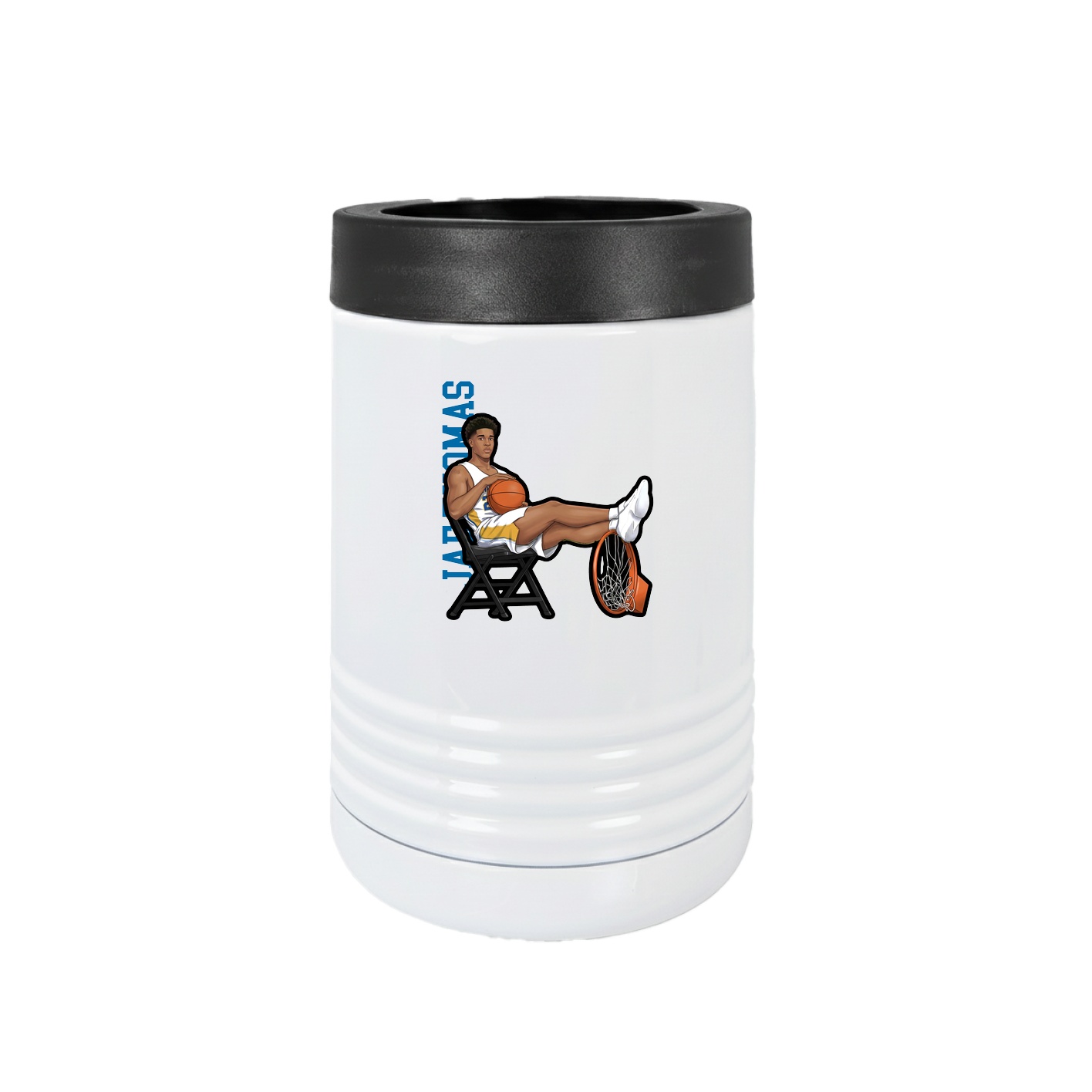 Beverage Holder — Name Vertical in White