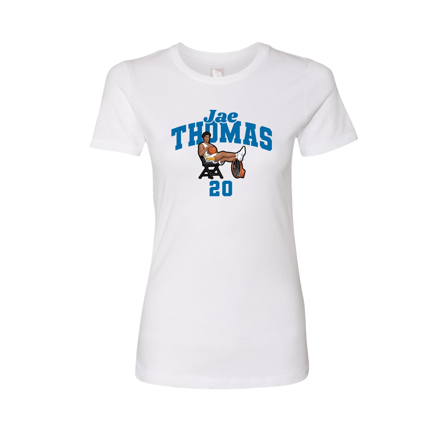 Fitted Women's Tee — Signature Arch in White