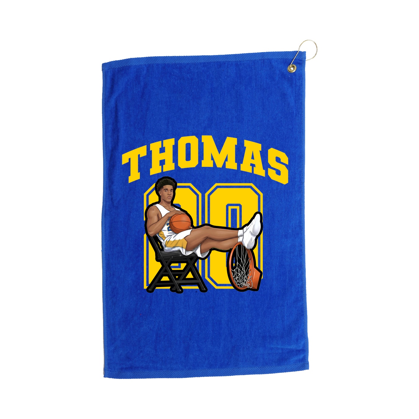 Golf Towel — Number in Royal