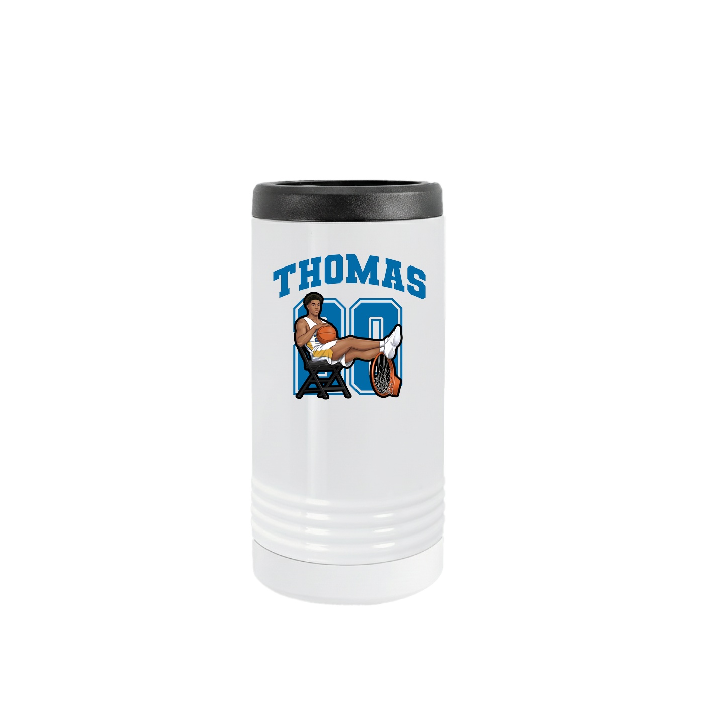 Slim Beverage Holder — Number in White