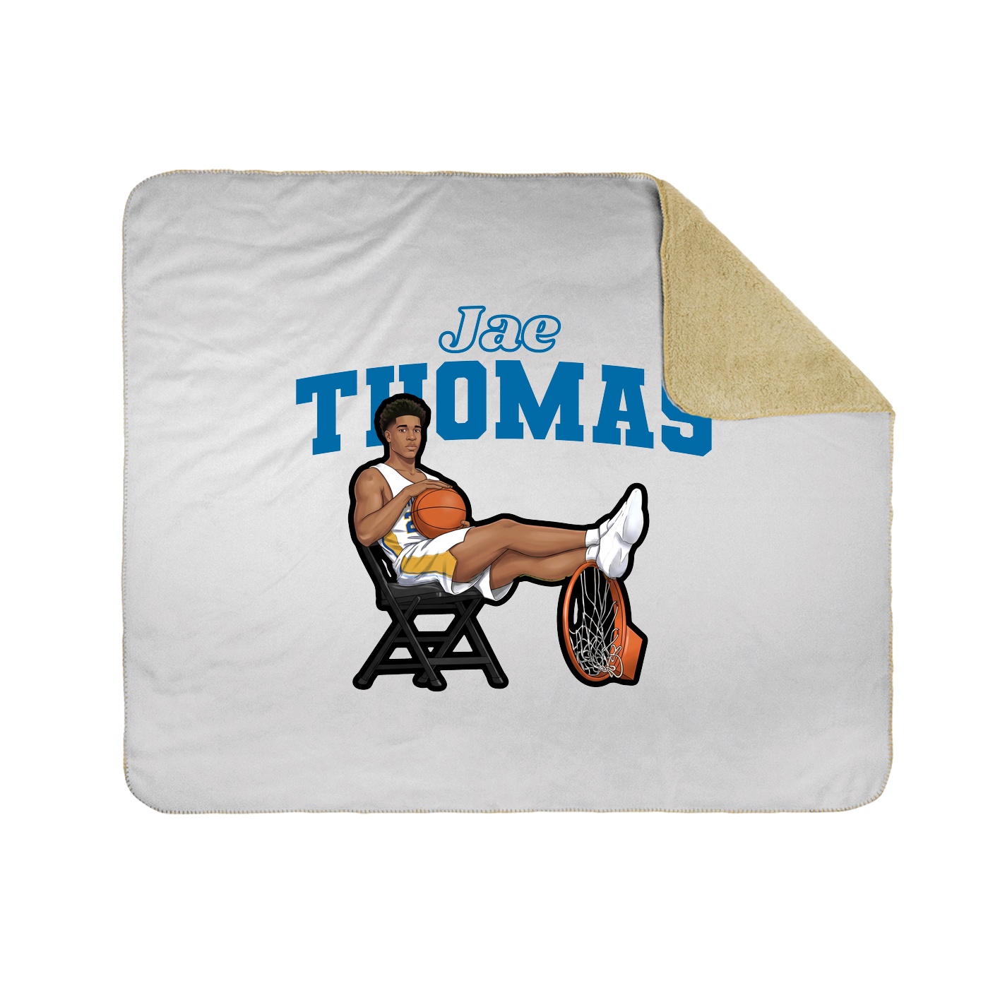 Throw Blanket — Name Arch in White