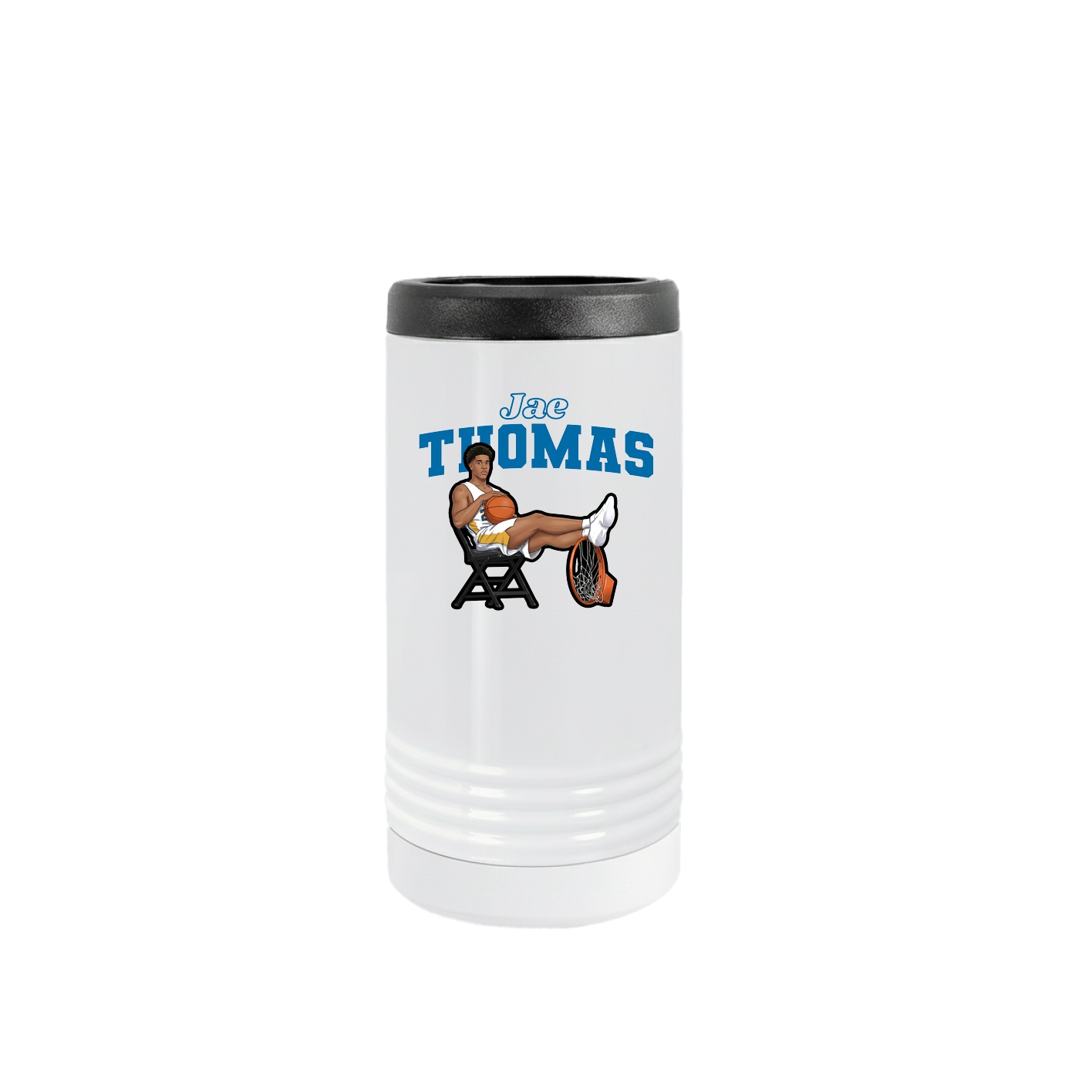 Slim Beverage Holder — Name Arch in White