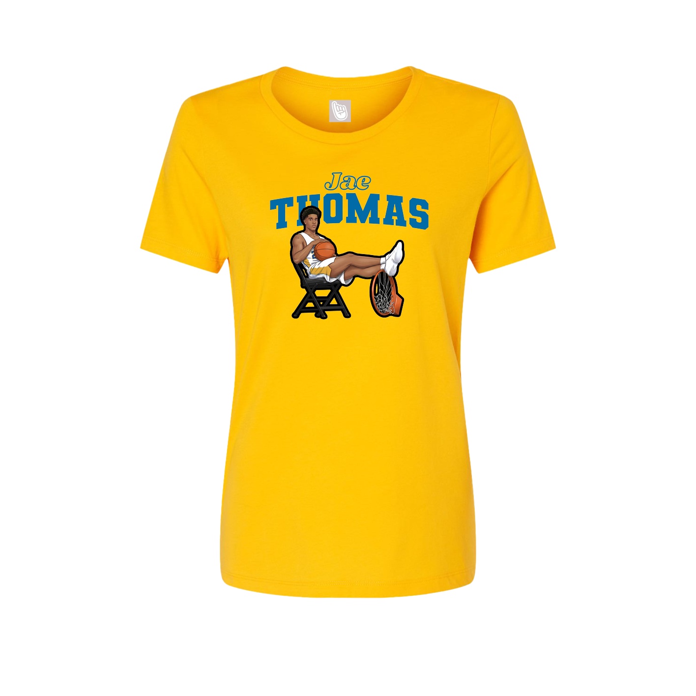 Fitted Women's Tee — Name Arch in Gold