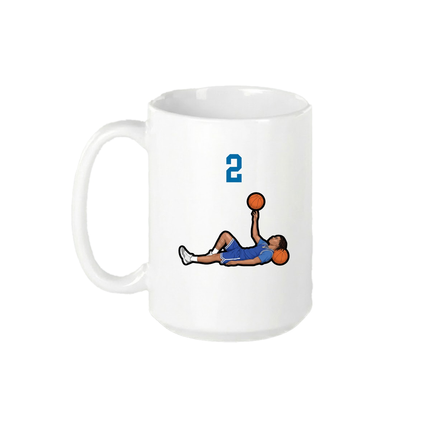 15oz Coffee Mug — Number Top in White