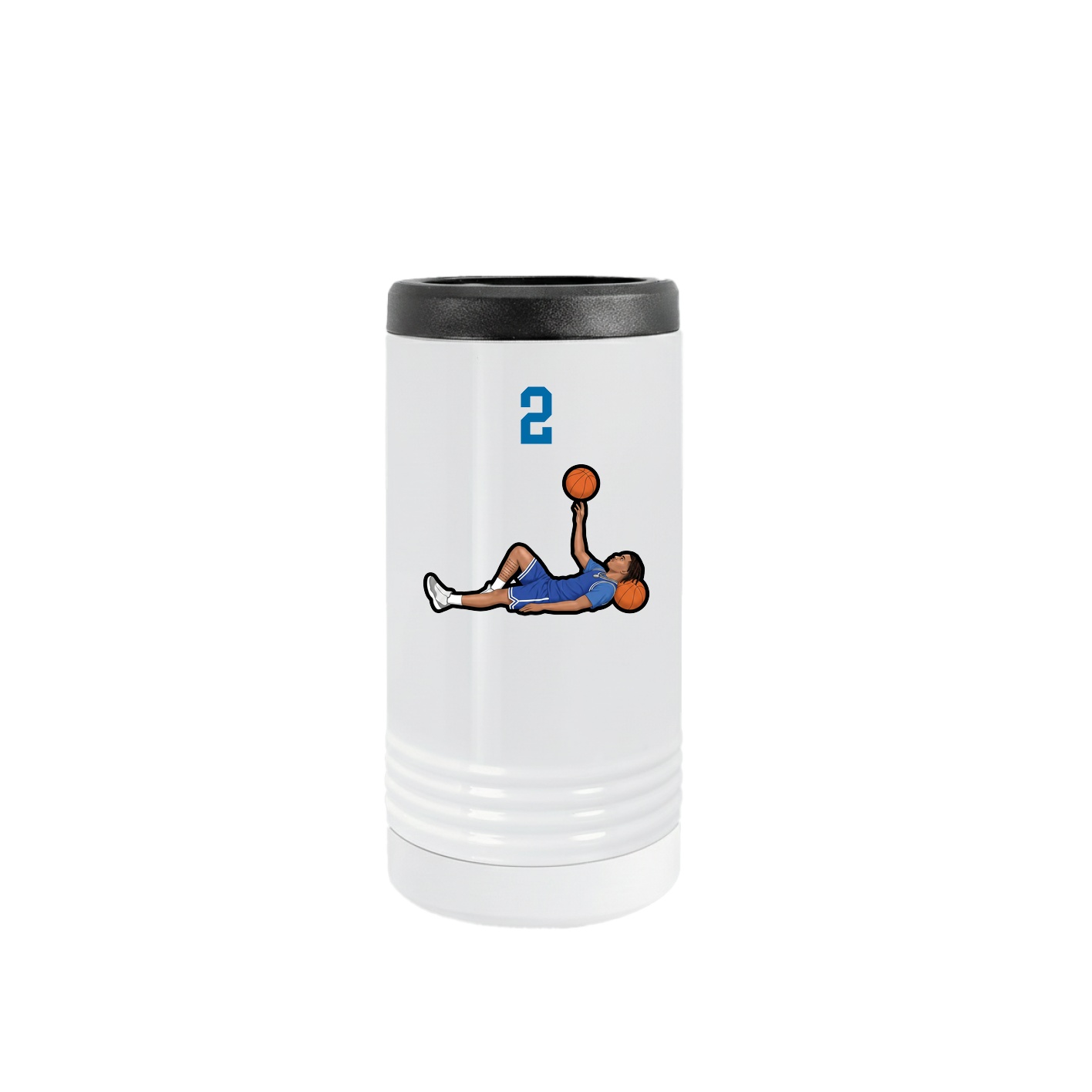 Slim Beverage Holder — Number Top in White