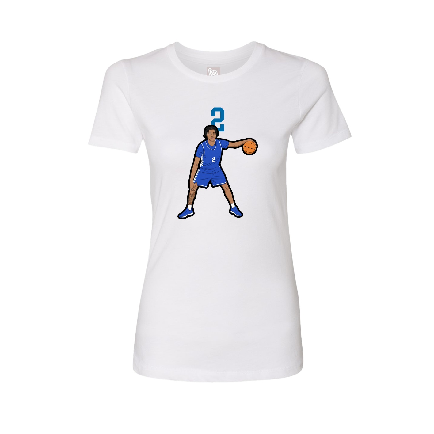 Womens Tee — Number Top in White