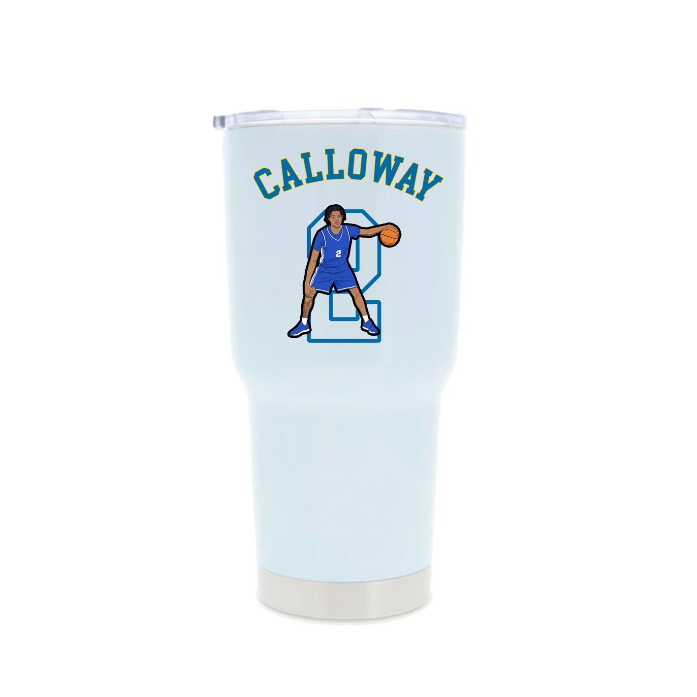 30oz Stainless Steel Tumbler — Shirsey Arch in White