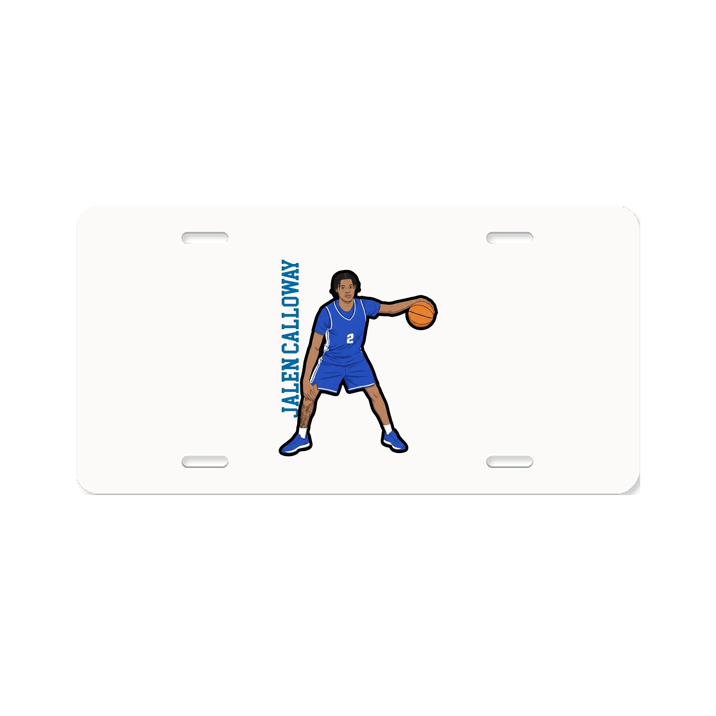 License Plate — Name Vertical in Classic