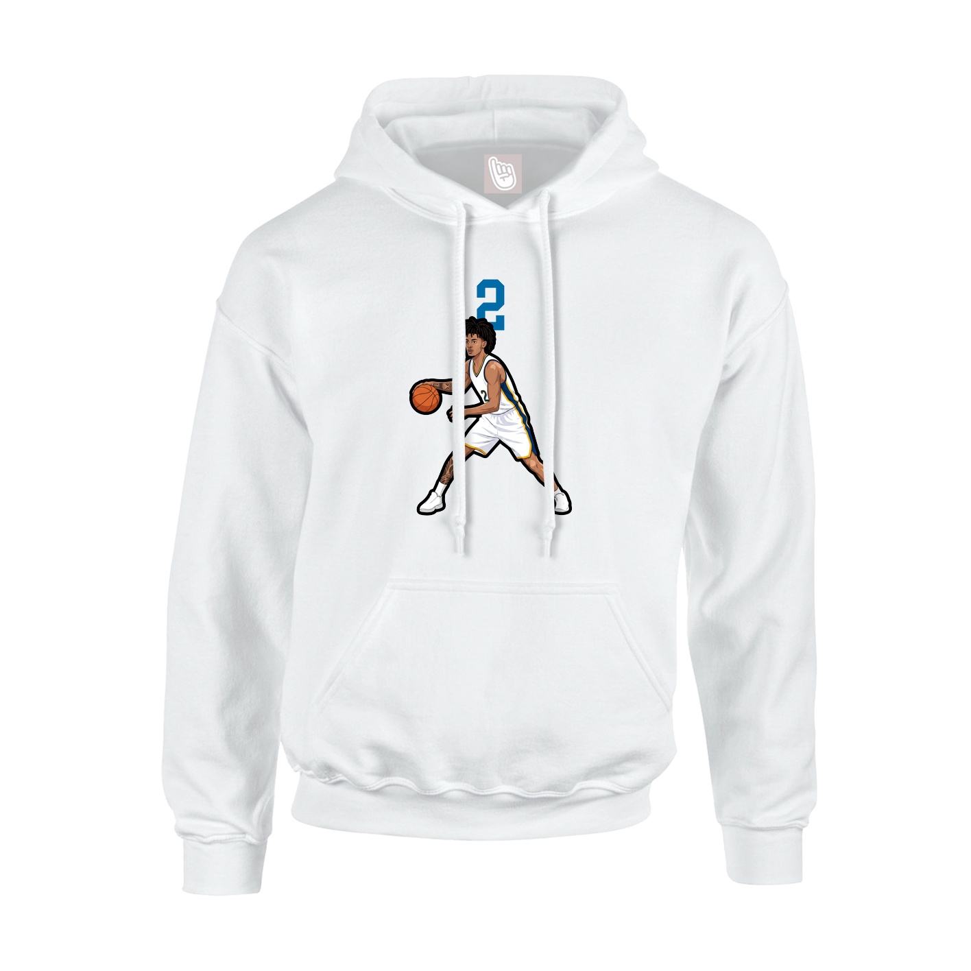Hoodie — Number Top in White