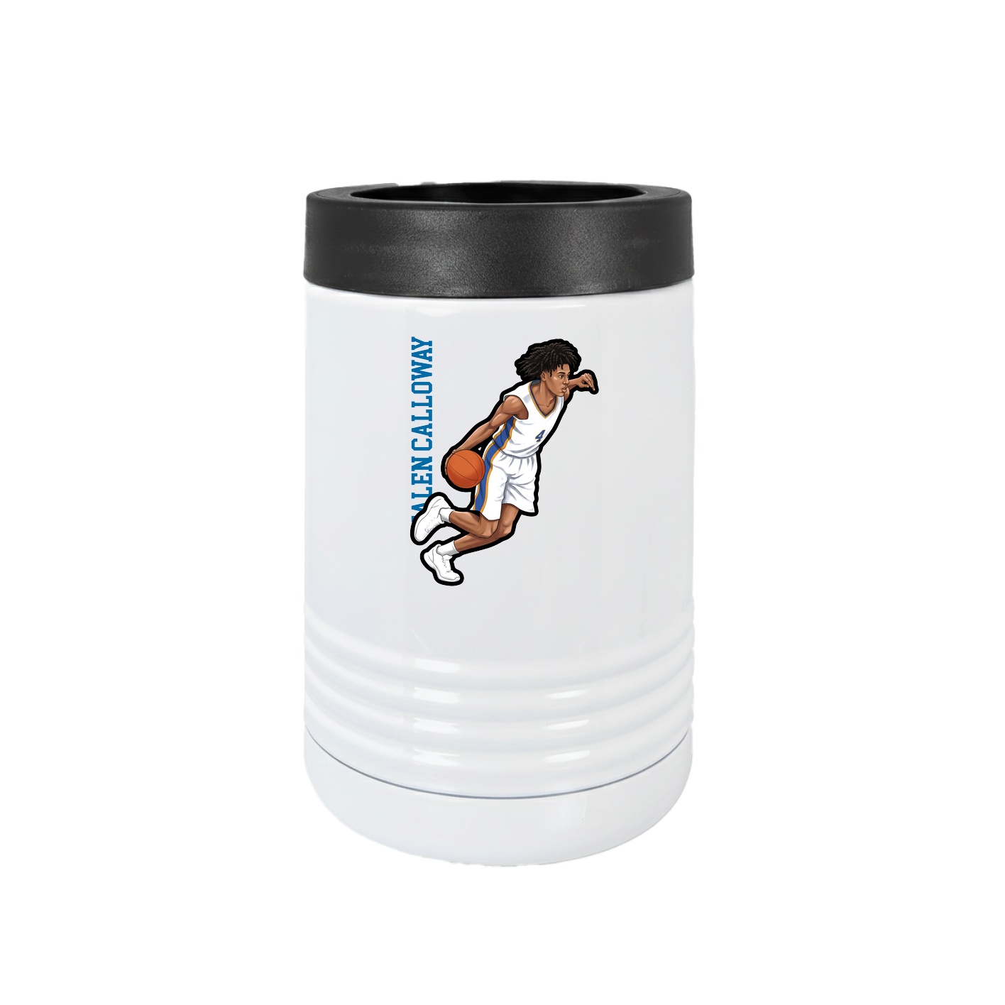 Beverage Holder — Name Vertical in White