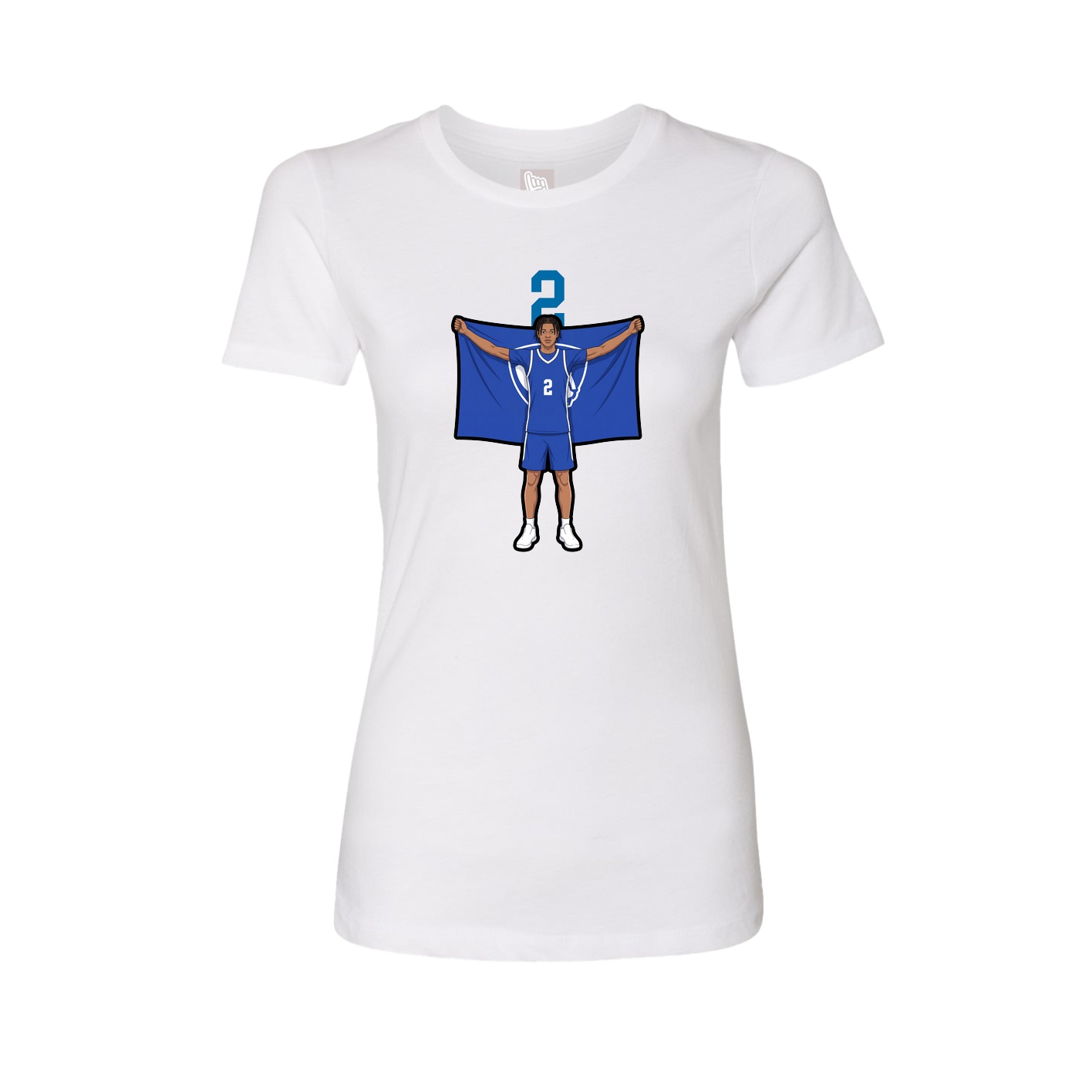 Womens Tee — Number Top in White