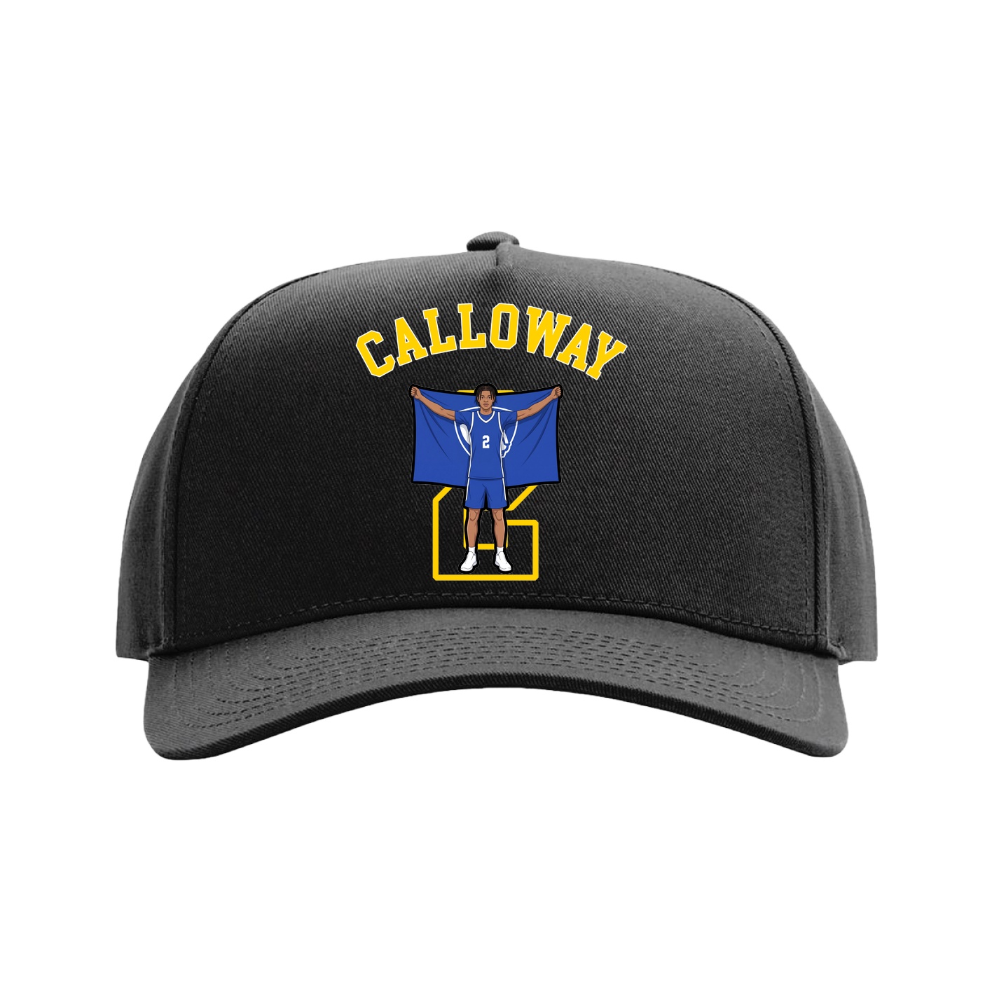 Full Fabric Five-Panel Champ Cap — Shirsey Arch in Black