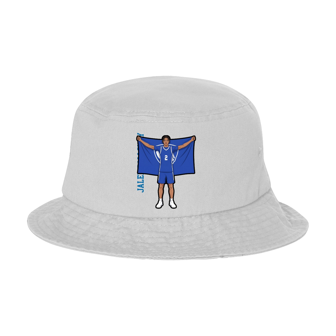 Bucket Cap — Name Vertical in White