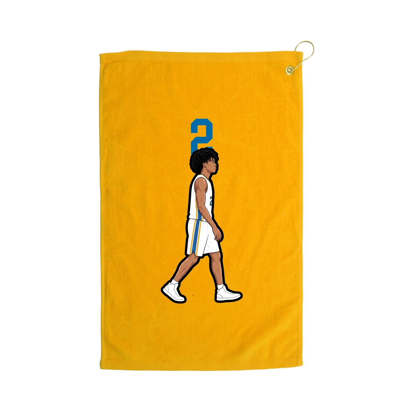 Golf Towel — Number Top in Gold
