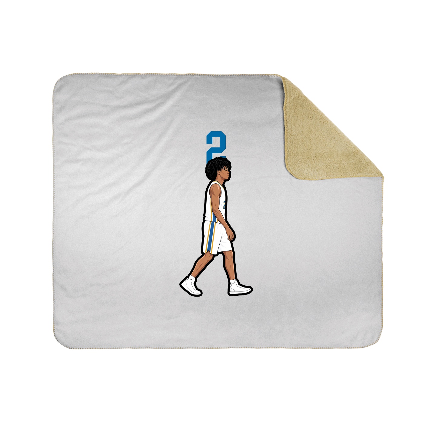 Throw Blanket — Number Top in White