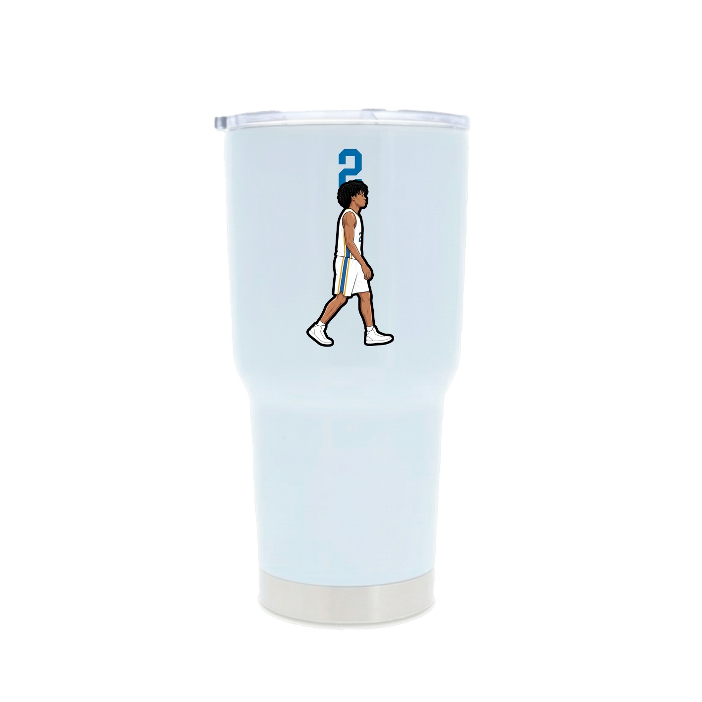 30oz Stainless Steel Tumbler — Number Top in White