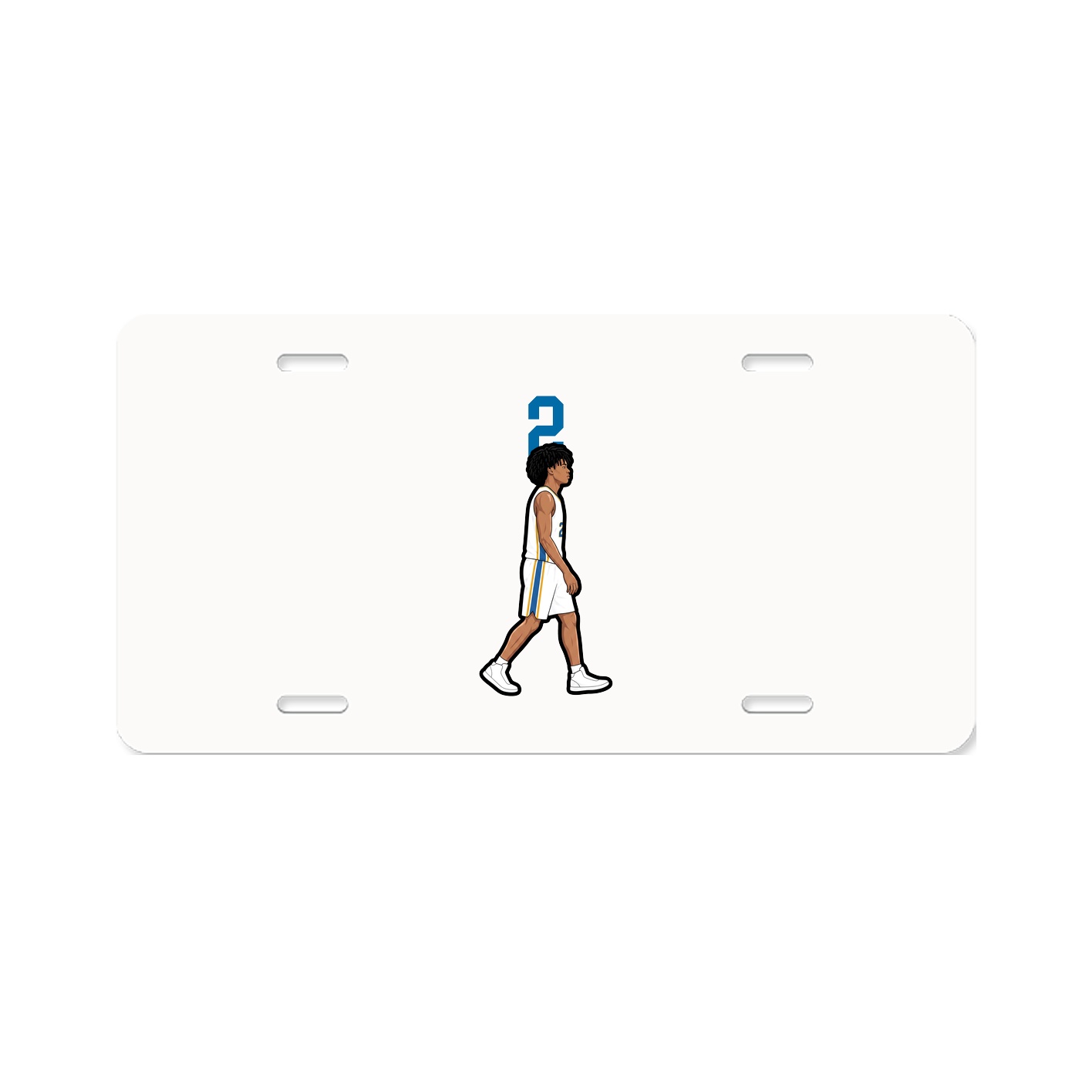License Plate — Number Top in Classic