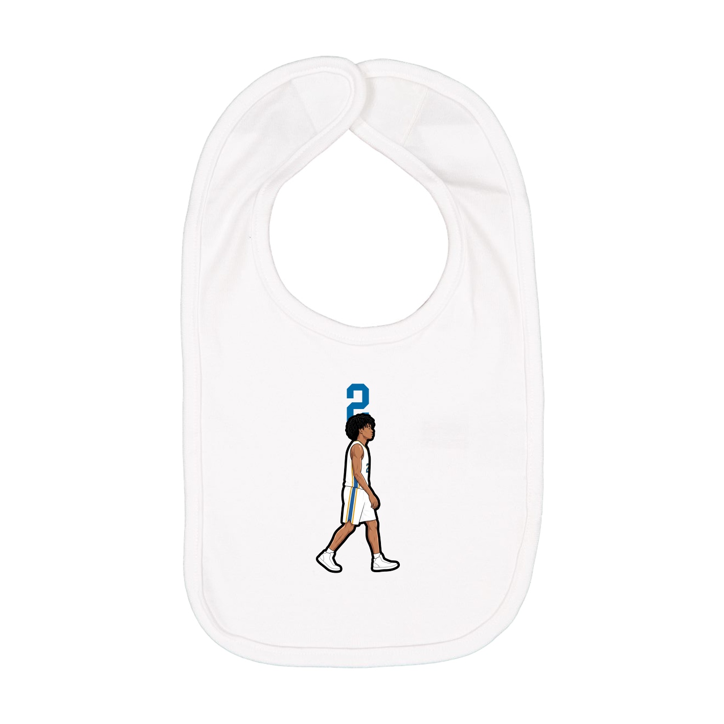 Infant Bib — Number Top in White
