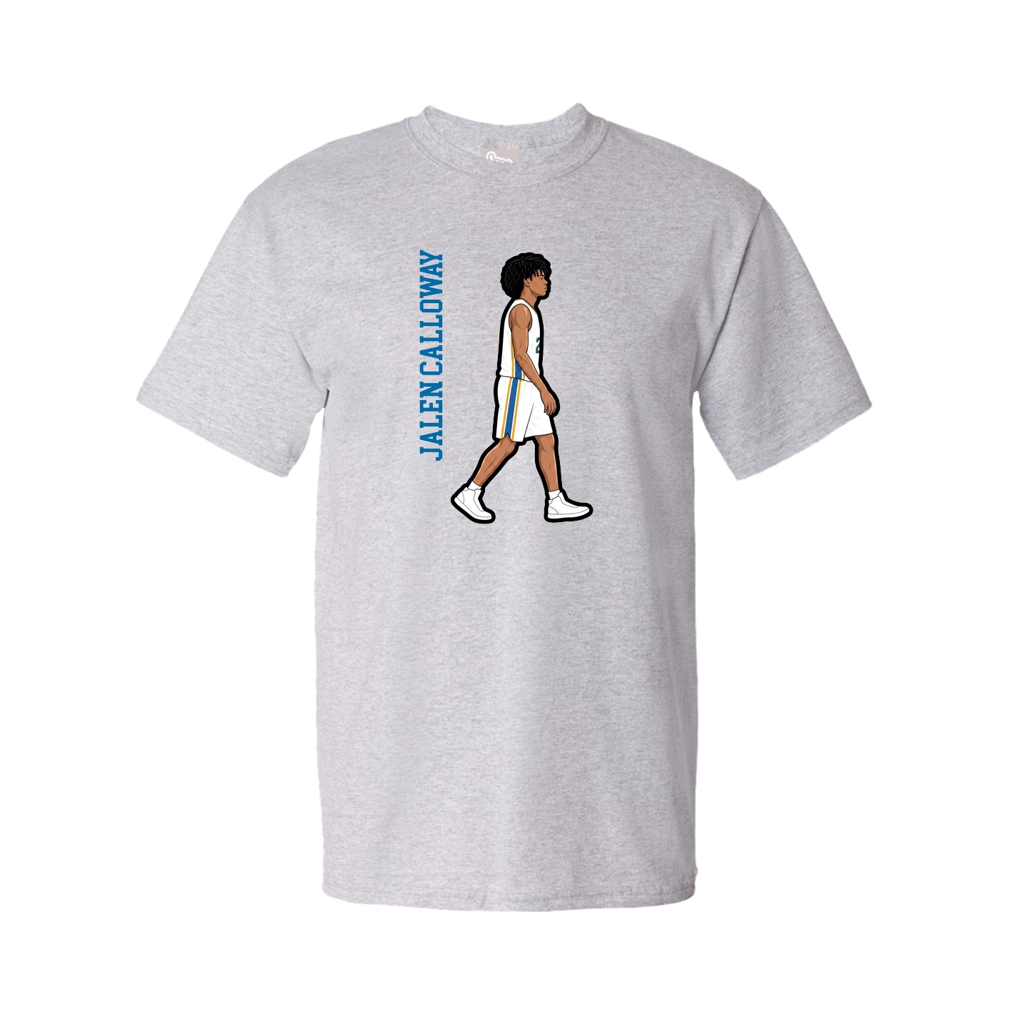 Youth Tee — Name Vertical in Grey