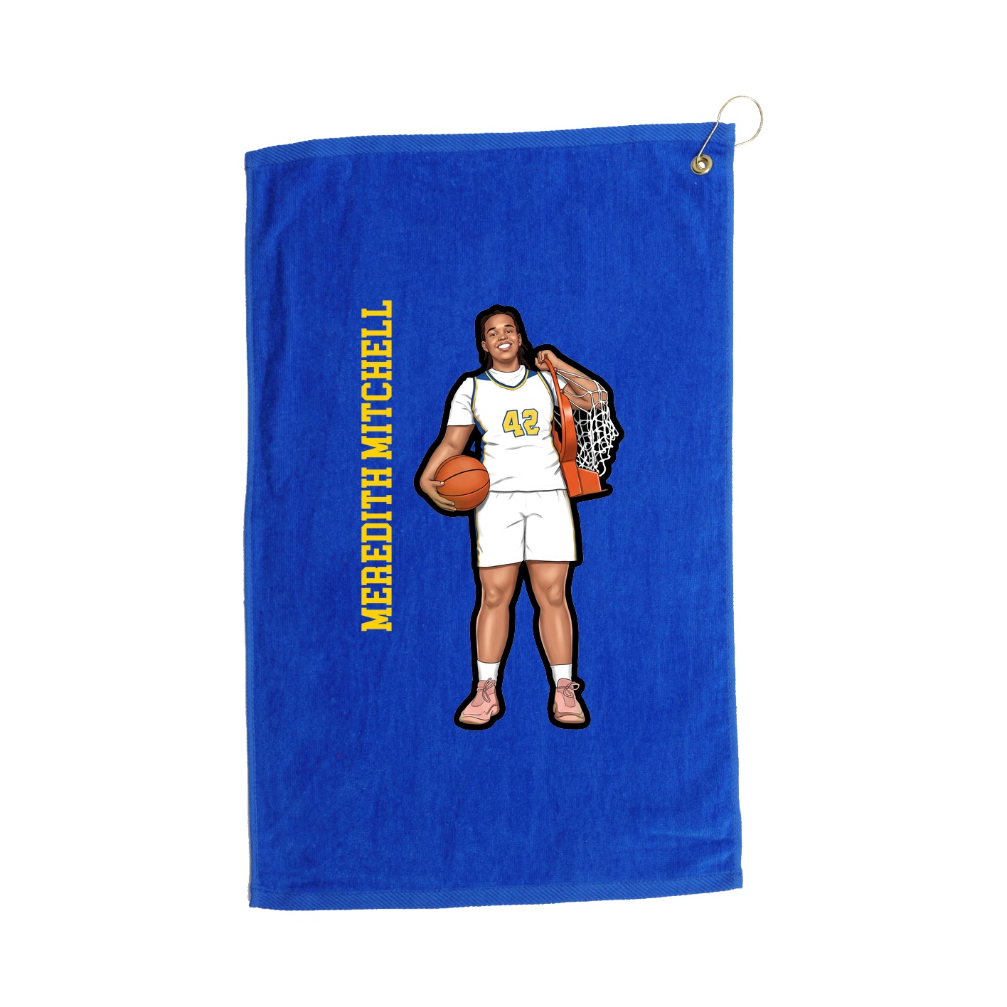 Golf Towel — Name Vertical in Royal
