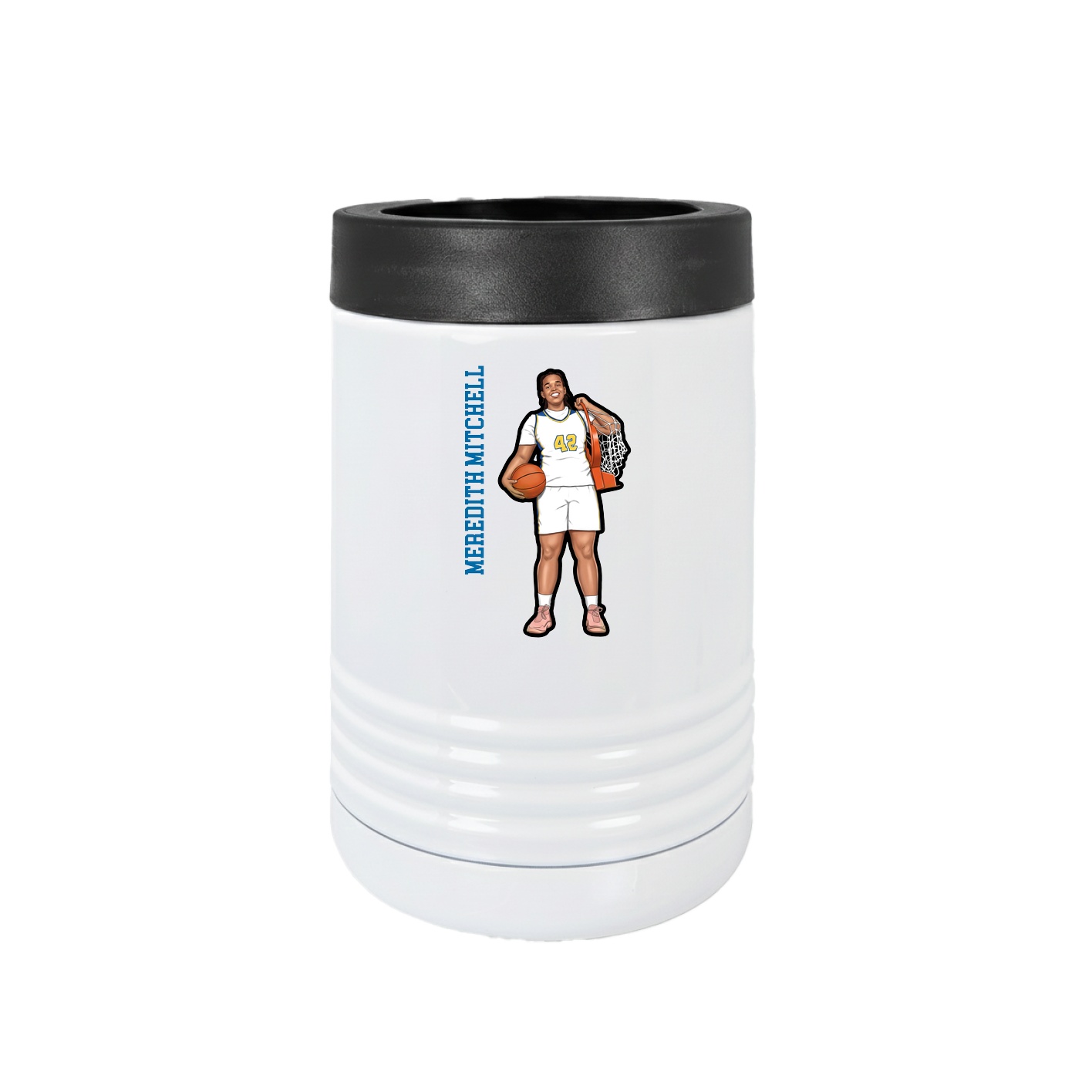 Beverage Holder — Name Vertical in White