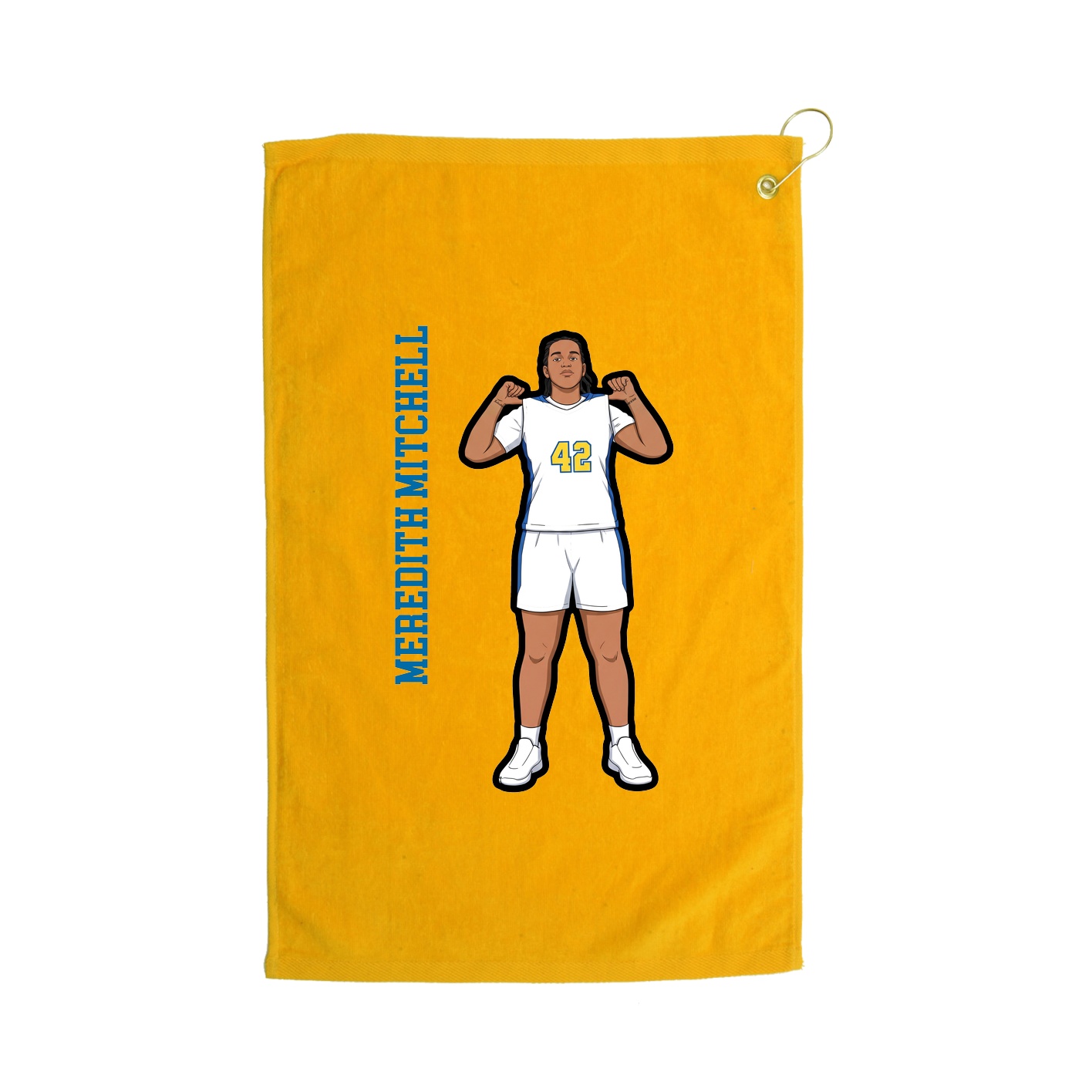 Golf Towel — Name Vertical in Gold