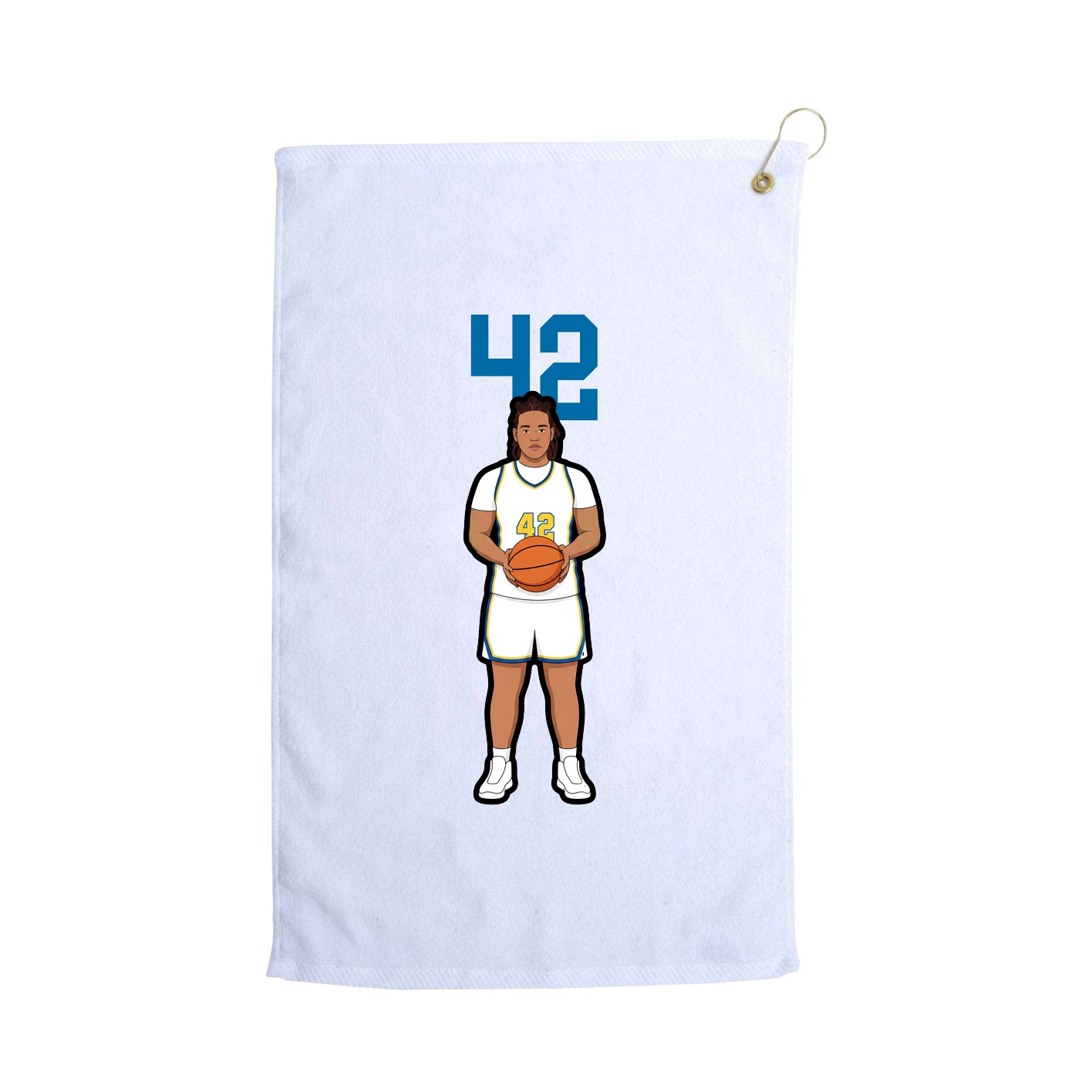 Golf Towel — Number Top in White