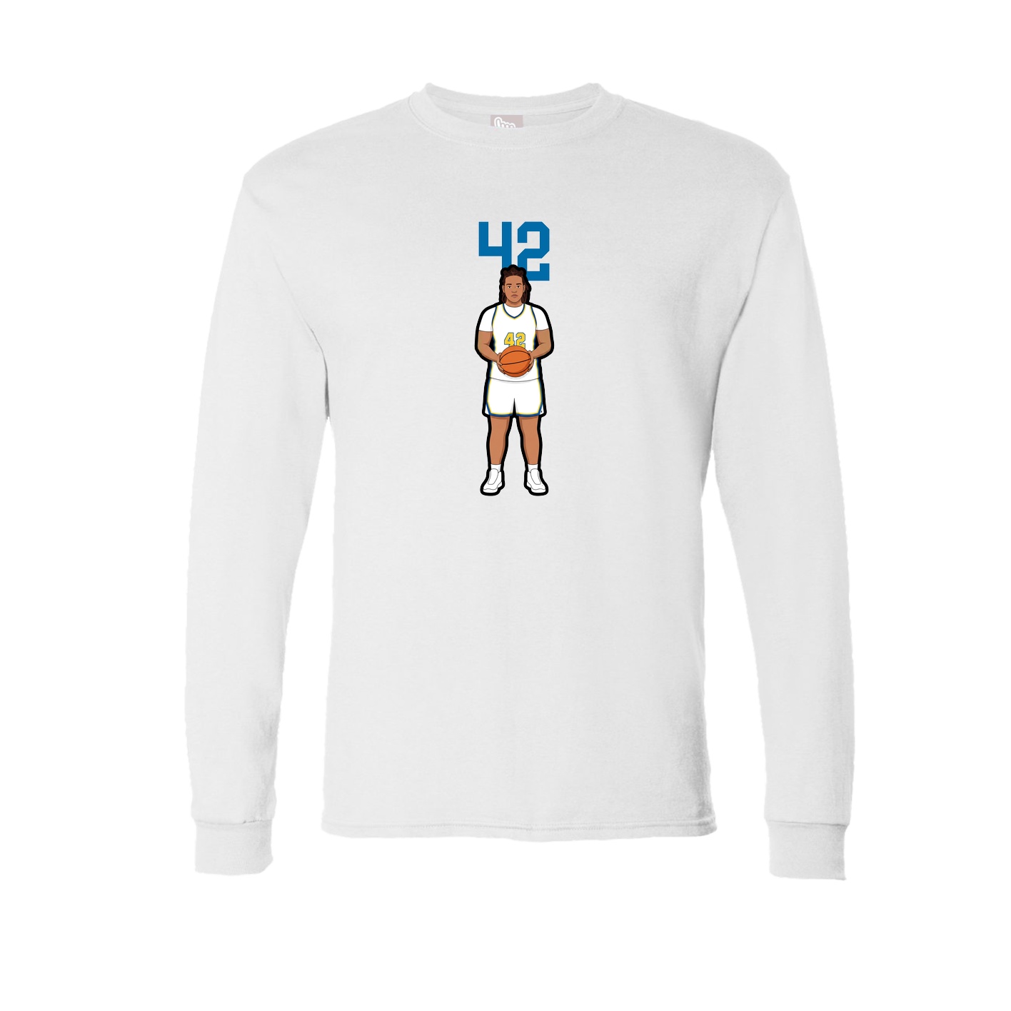 Long Sleeve Tee — Number Top in White