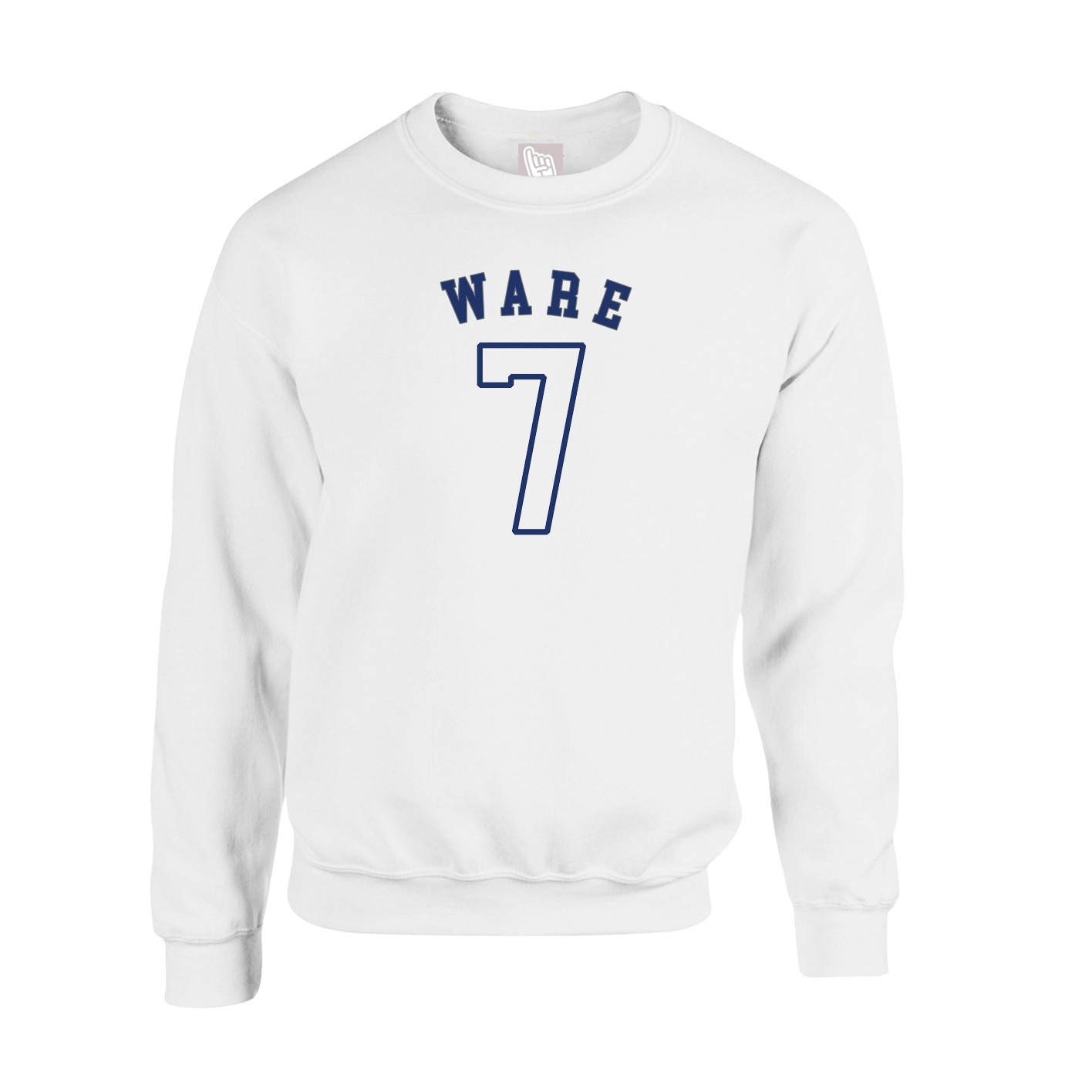 Fleece Crew — Shirsey Arch in White