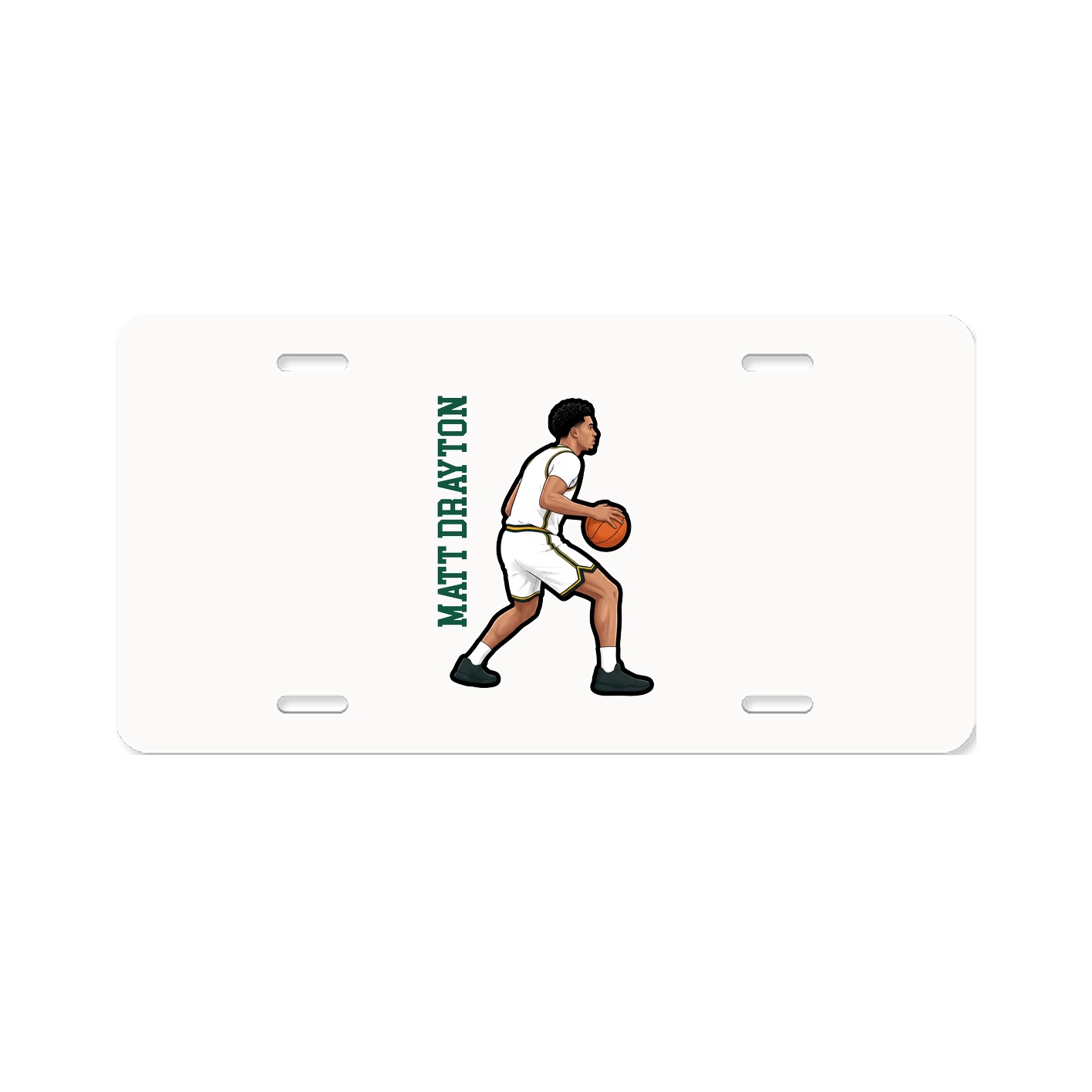 License Plate — Name Vertical in Classic