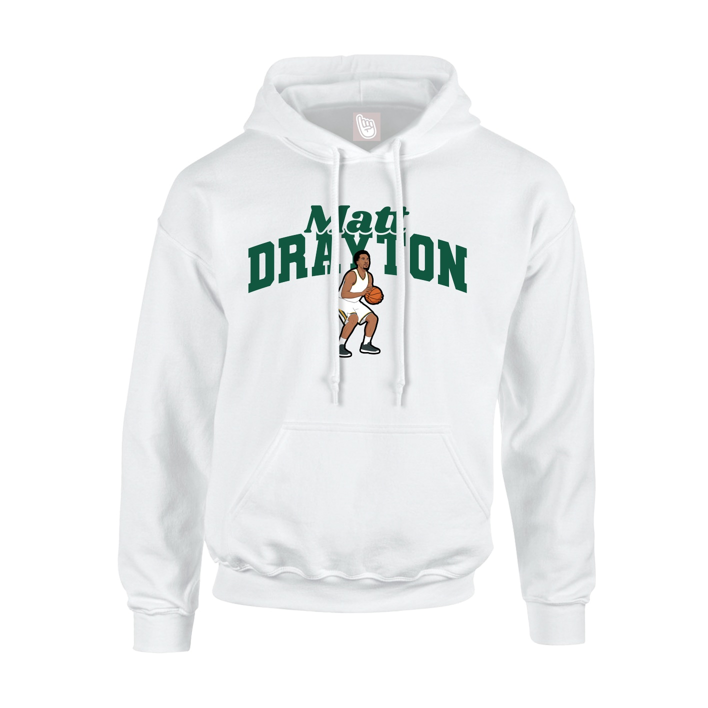 Youth Hoodie — Signature Arch in White