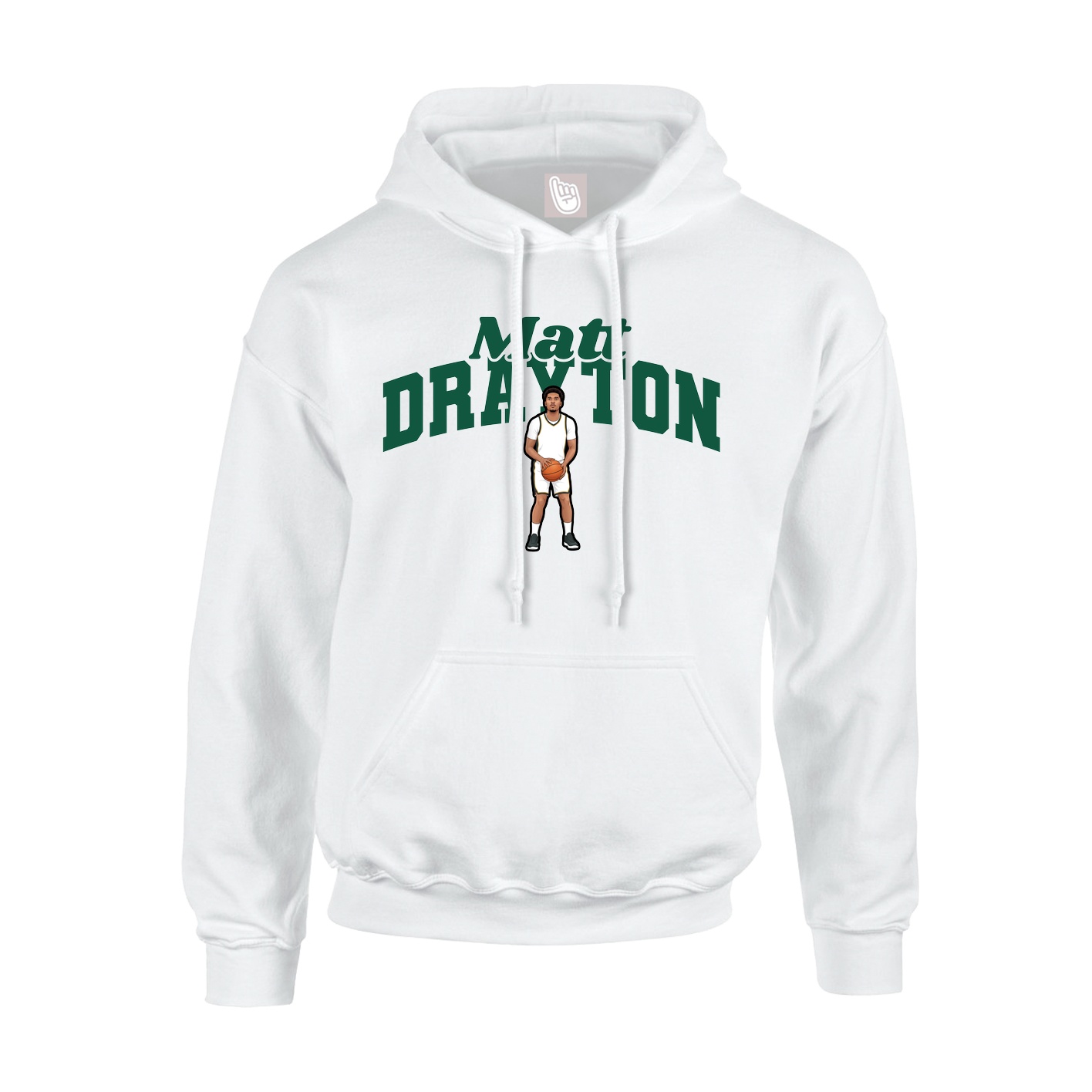 Hoodie — Signature Arch in White