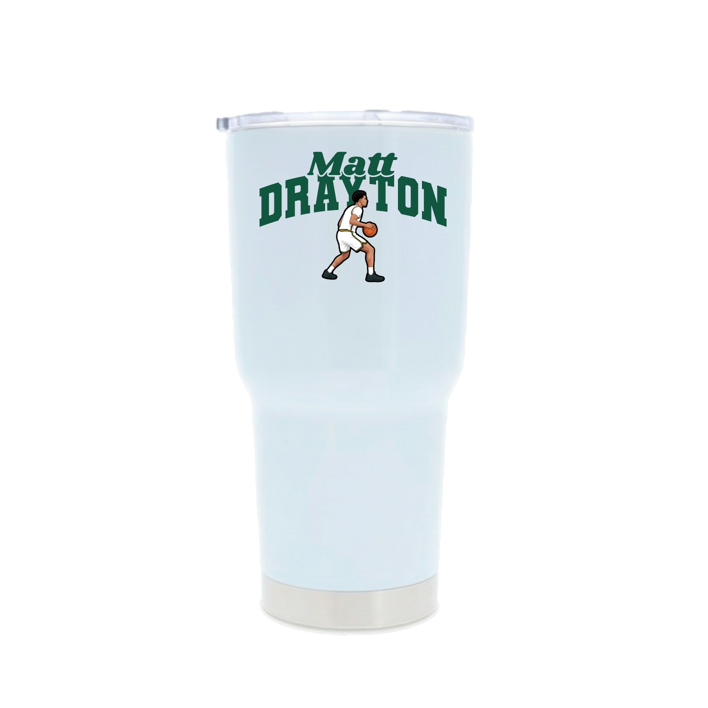 30oz Stainless Steel Tumbler — Signature Arch in White
